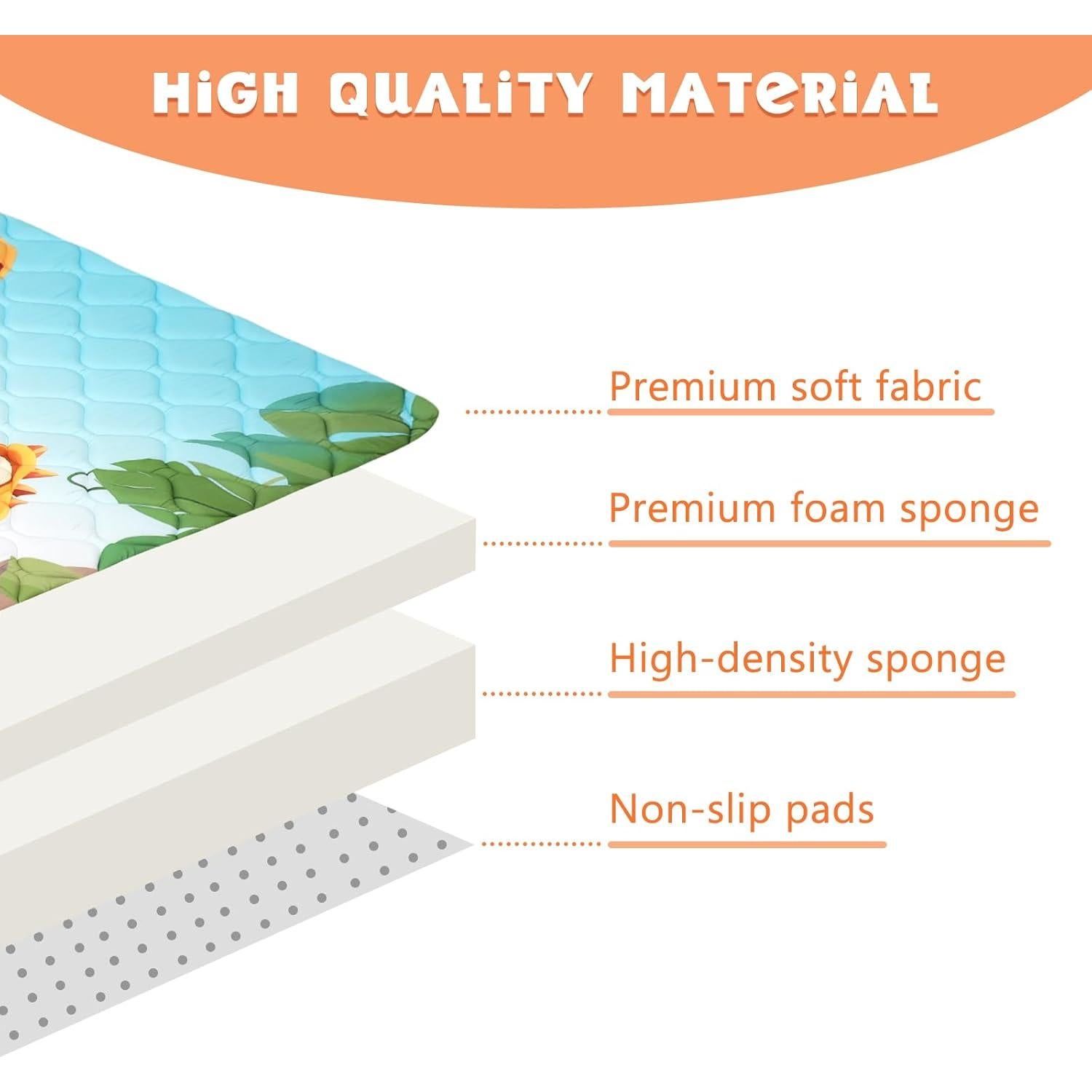 Alfombra de Juego para Bebés 150x180 cm Antideslizante y Lavable