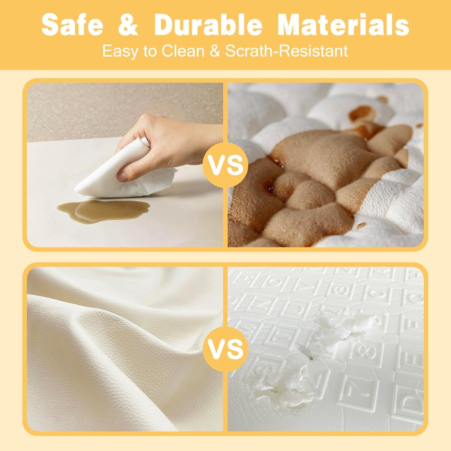 Alfombra de Juego para Bebés 121.9x121.9 cm Acolchada DY-BPM-LE