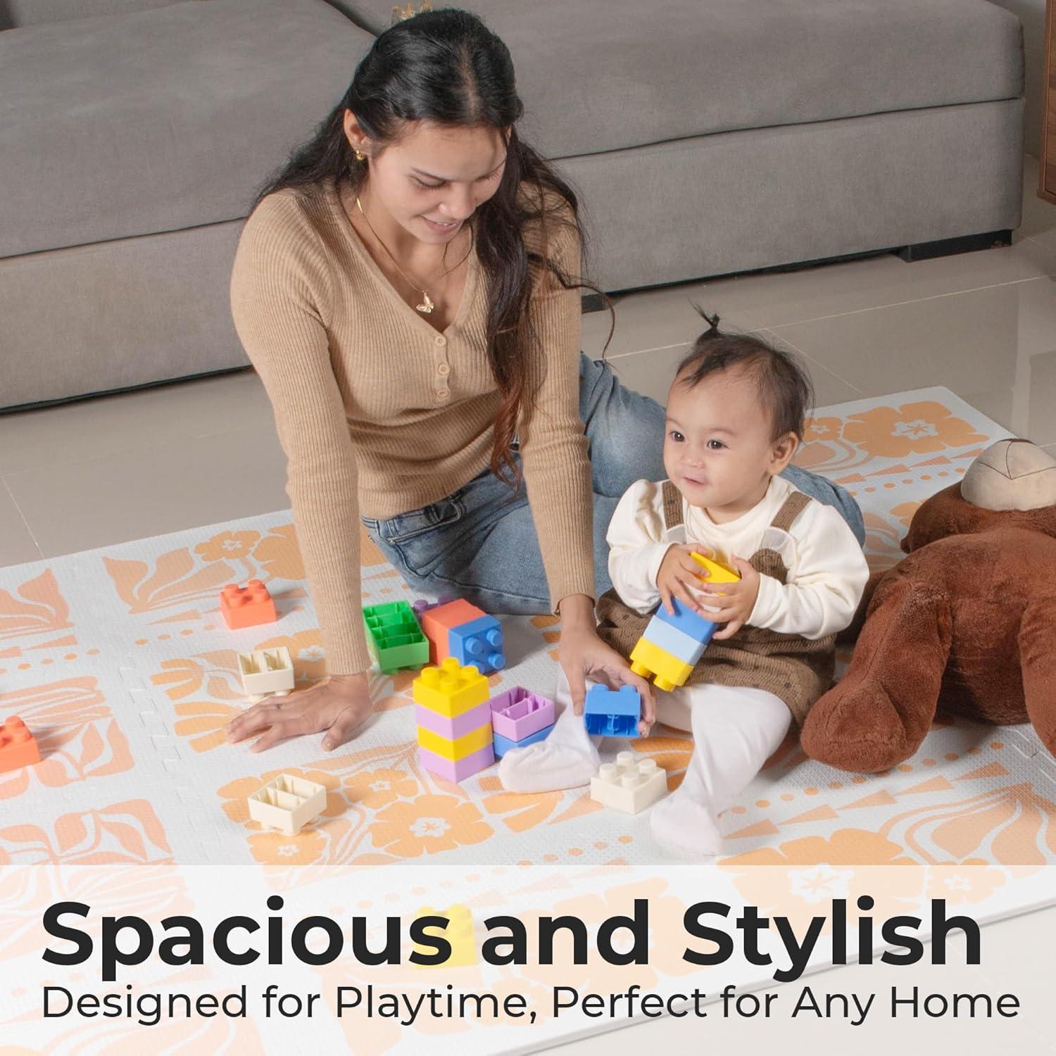 Alfombra de Azulejos de Espuma Primica 167.6x121.9cm Floral