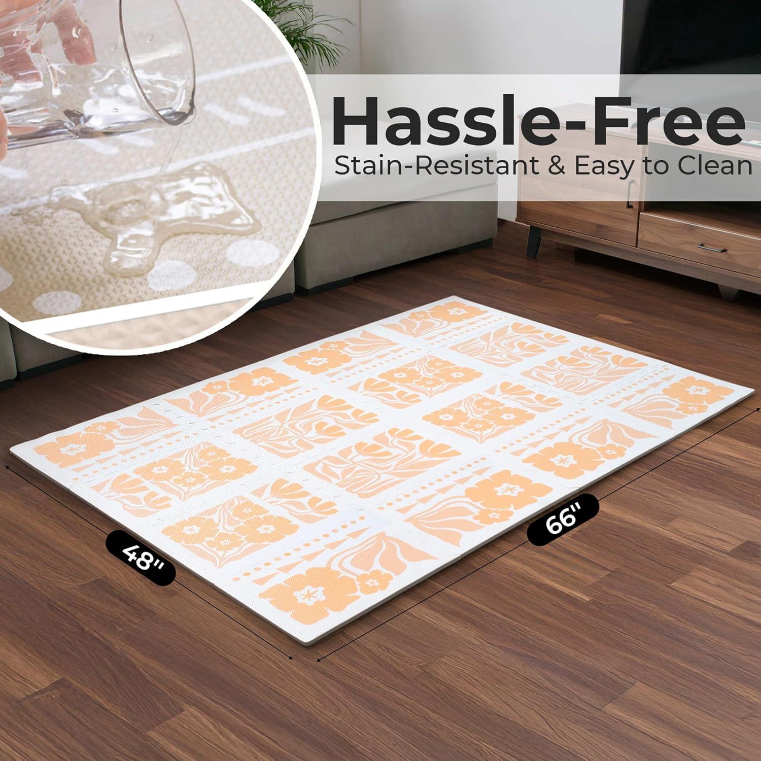 Alfombra de Azulejos de Espuma Primica 167.6x121.9cm Floral