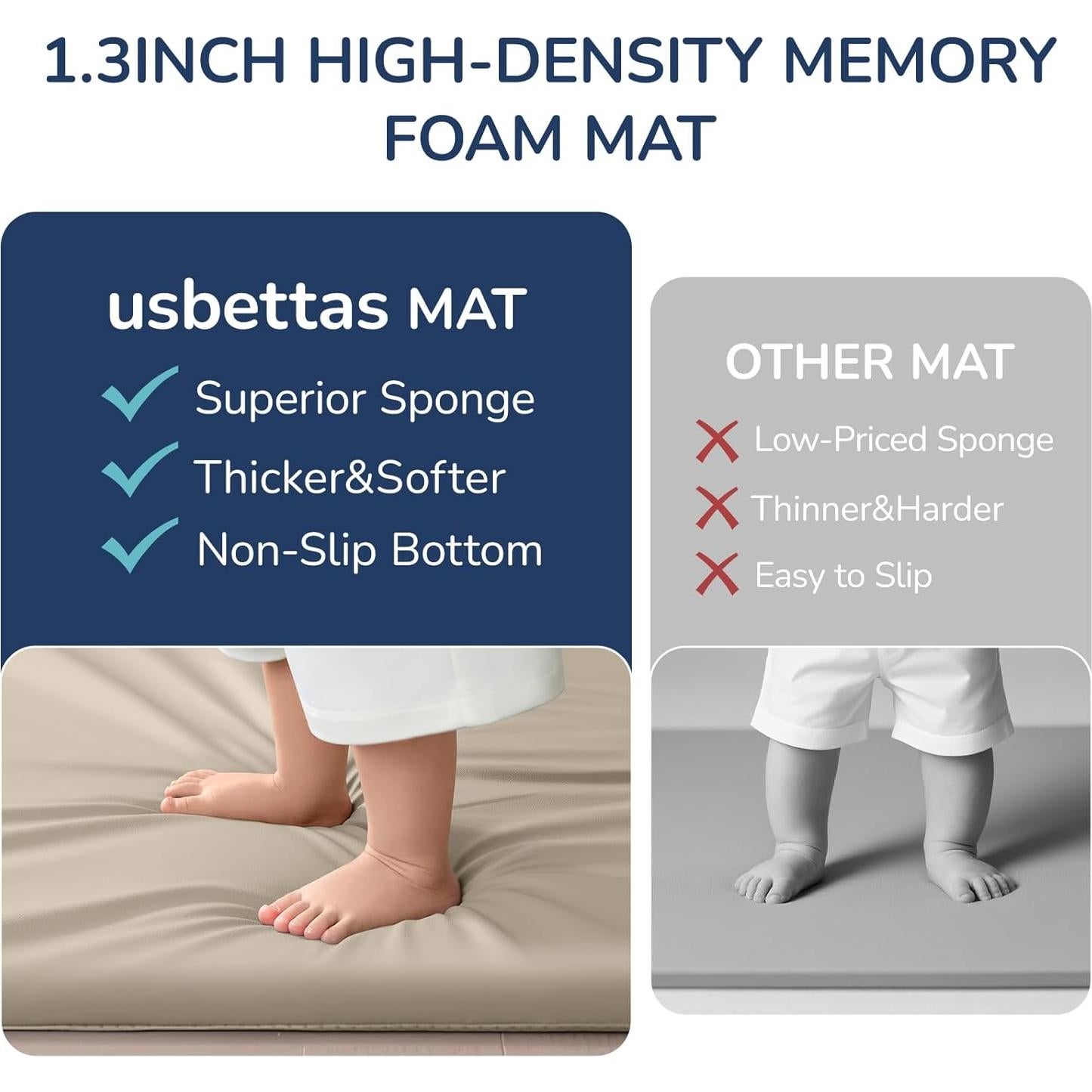 Alfombra de Juego para Bebés Beige YXD01 127x127 cm Antideslizante