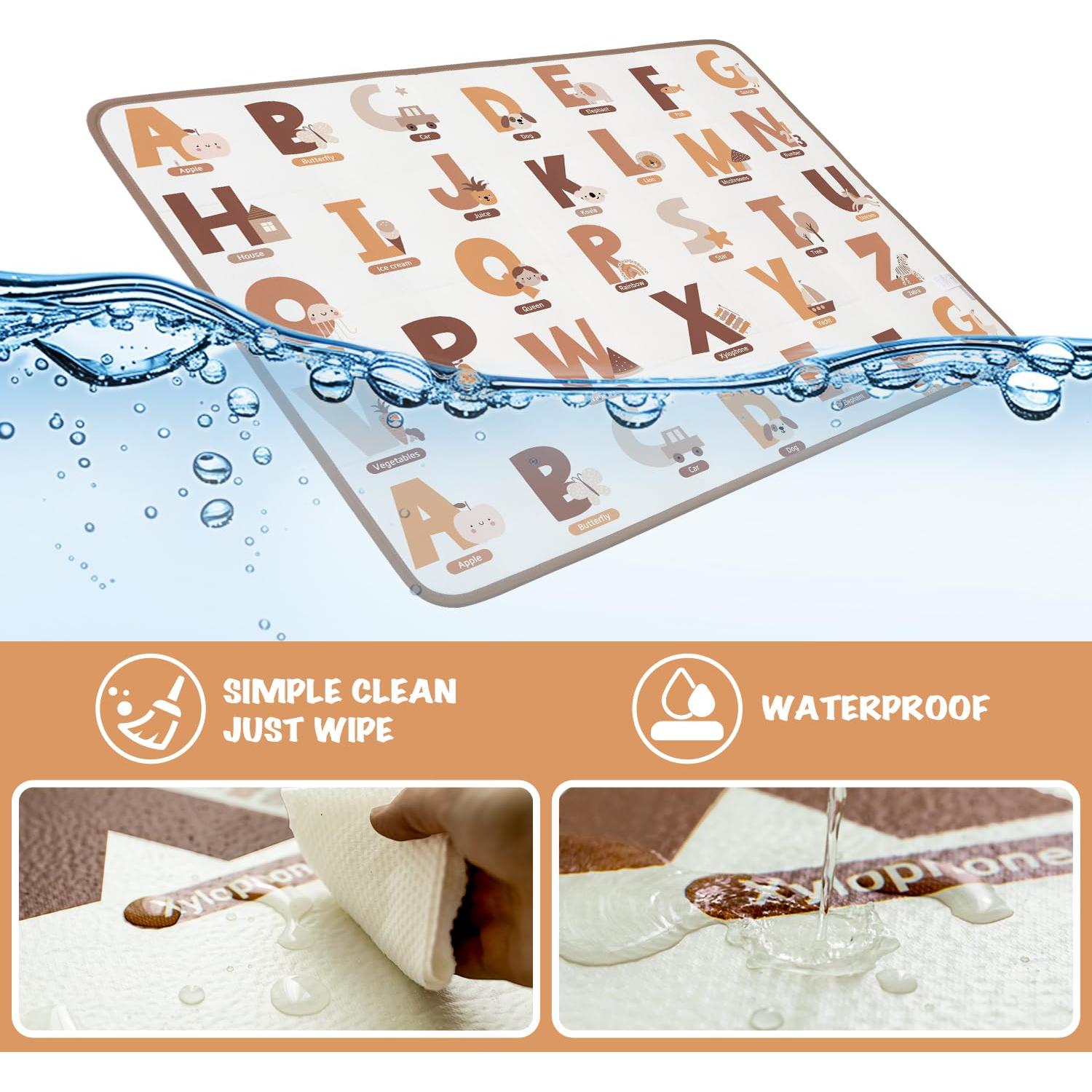 Alfombra de Juego Plegable Amenpoki 180x140 cm Suave y Acolchada