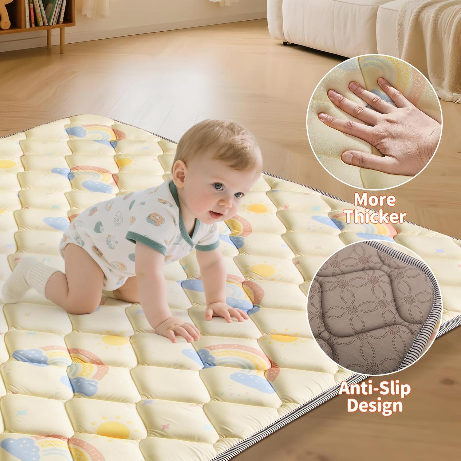 Alfombra de Juego para Bebés Deeteck 200x180 cm Antideslizante