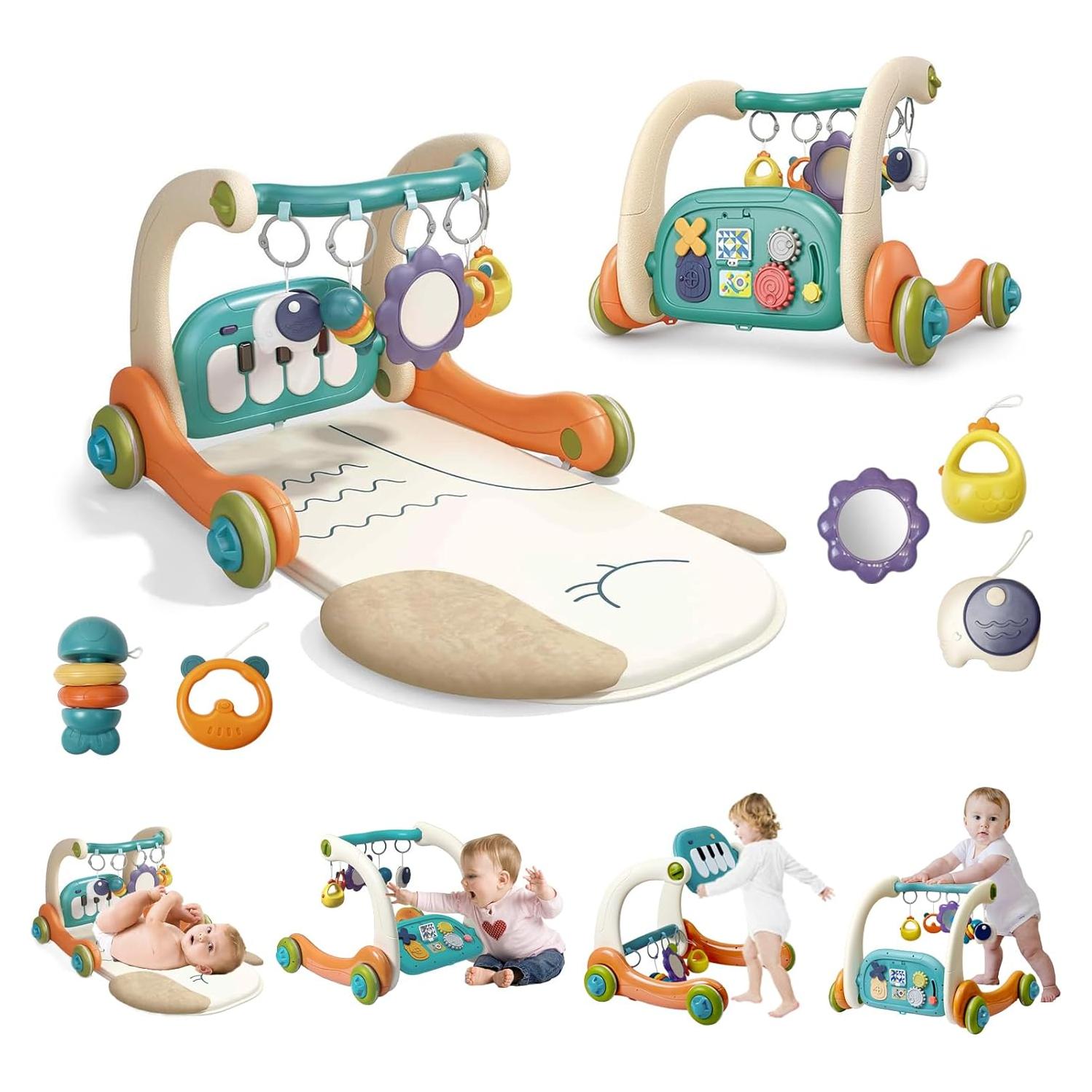 Centro de Actividades 3 en 1 Cuterabit para Bebés - Alfombra, Andador y Piano