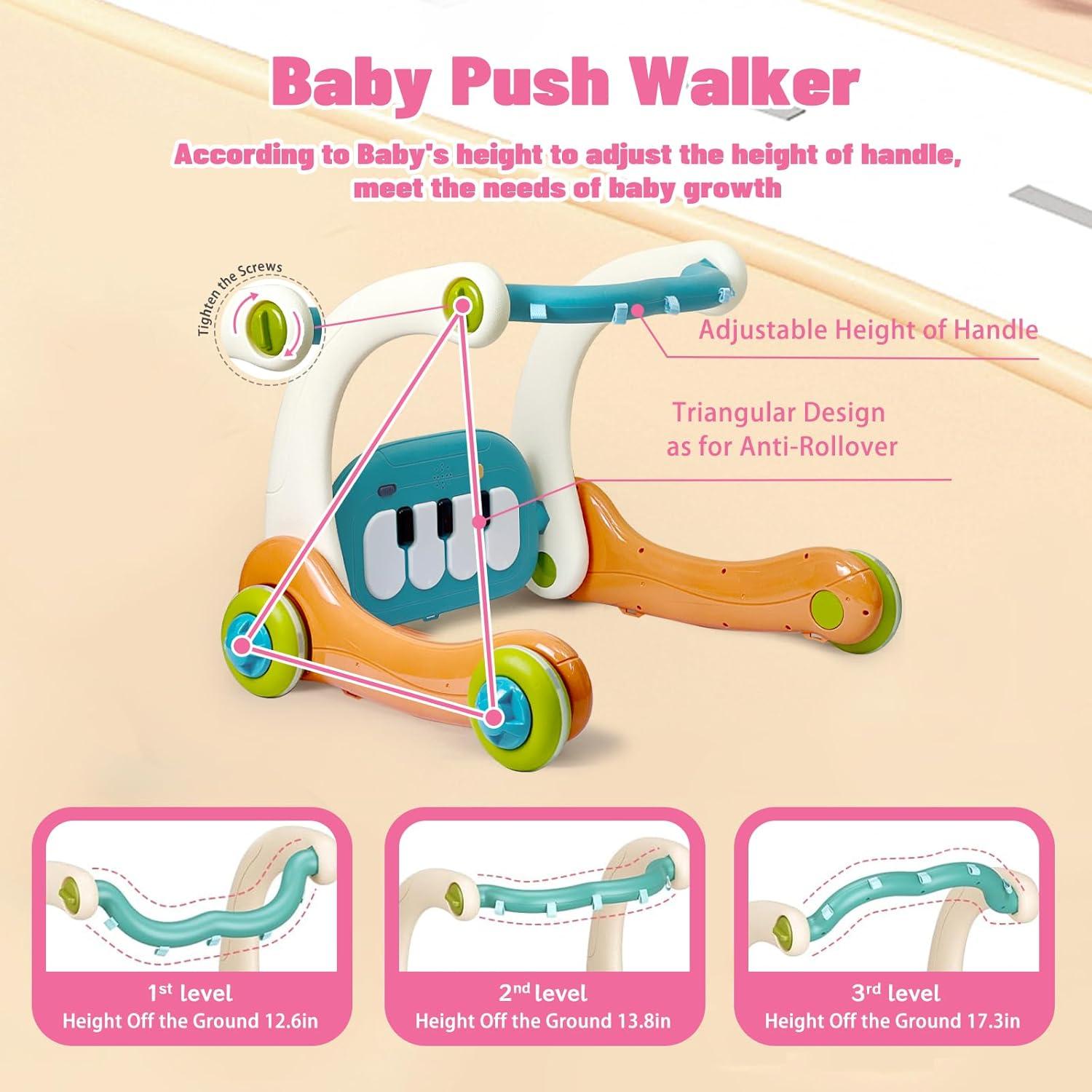 Centro de Actividades 3 en 1 Cuterabit para Bebés - Alfombra, Andador y Piano