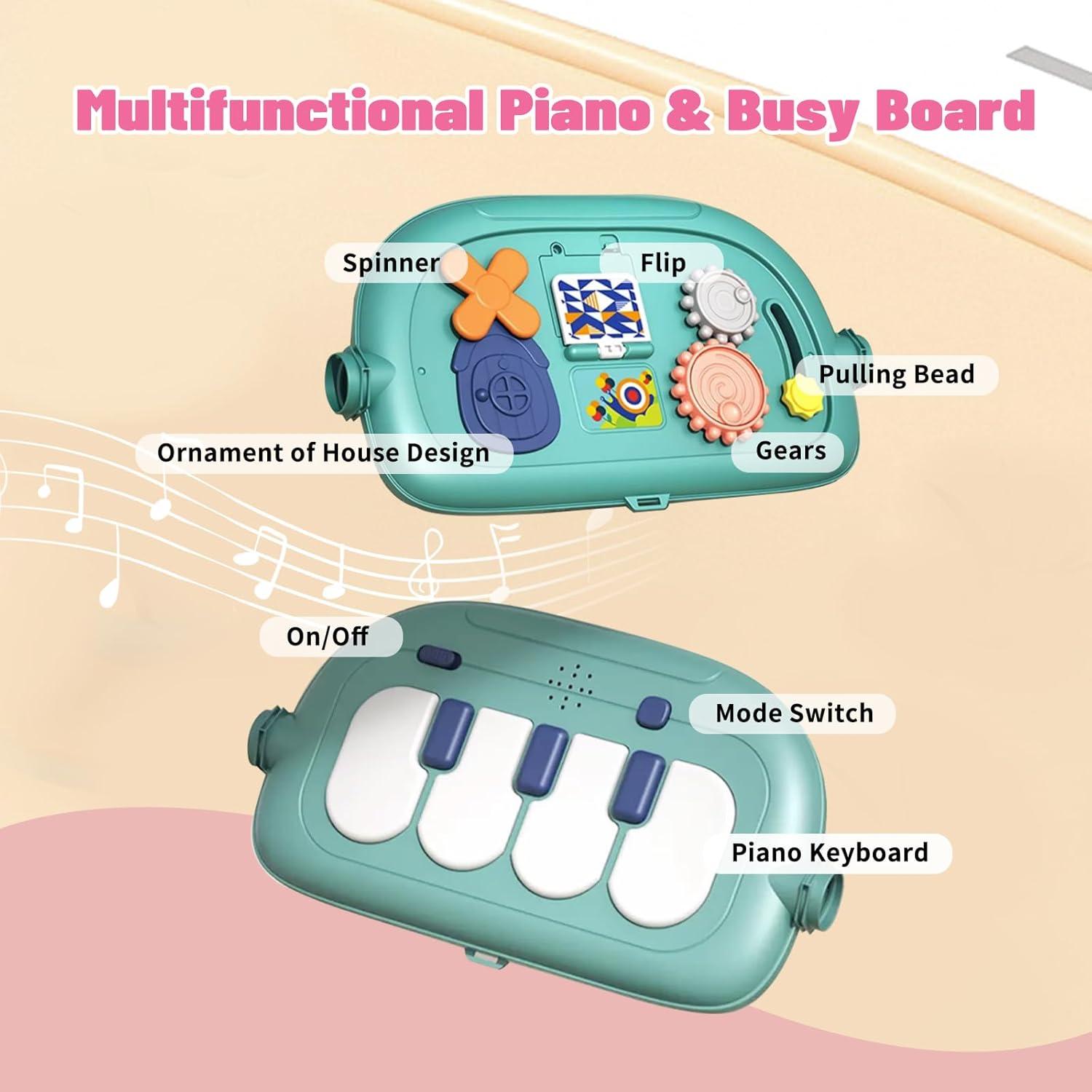 Centro de Actividades 3 en 1 Cuterabit para Bebés - Alfombra, Andador y Piano