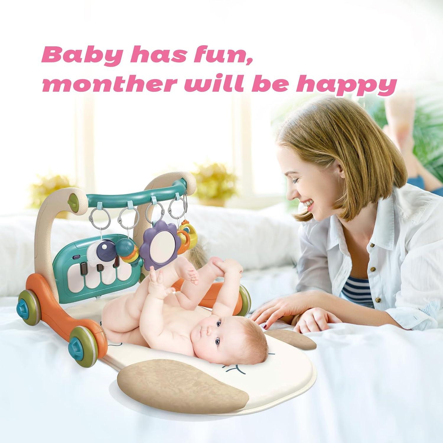 Centro de Actividades 3 en 1 Cuterabit para Bebés - Alfombra, Andador y Piano