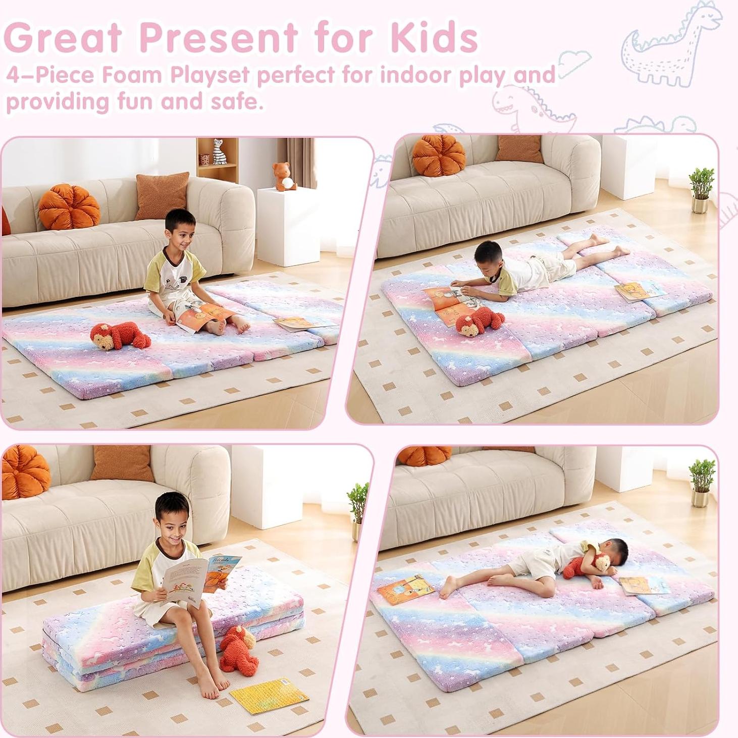 Colchón Plegable Tiita Kids 184x122 cm Alfombra de Juego