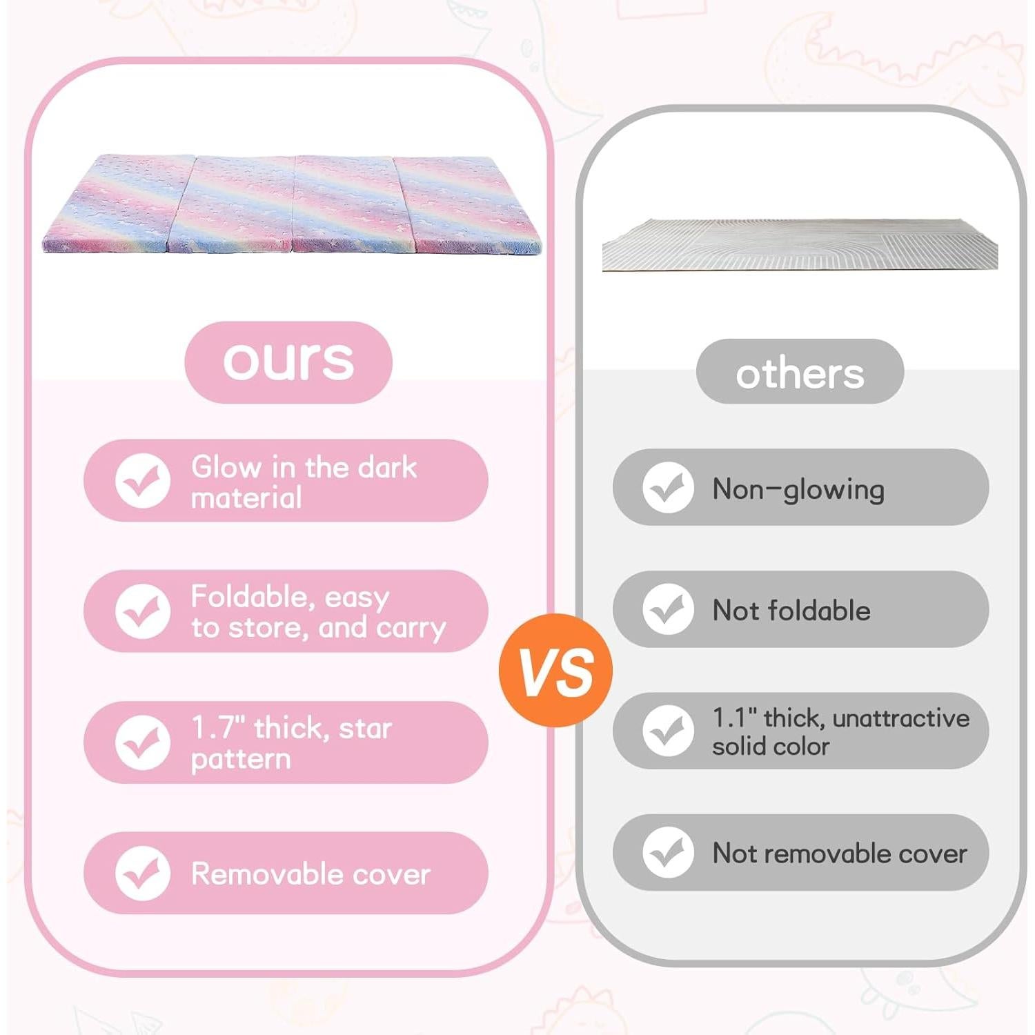 Colchón Plegable Tiita Kids 184x122 cm Alfombra de Juego