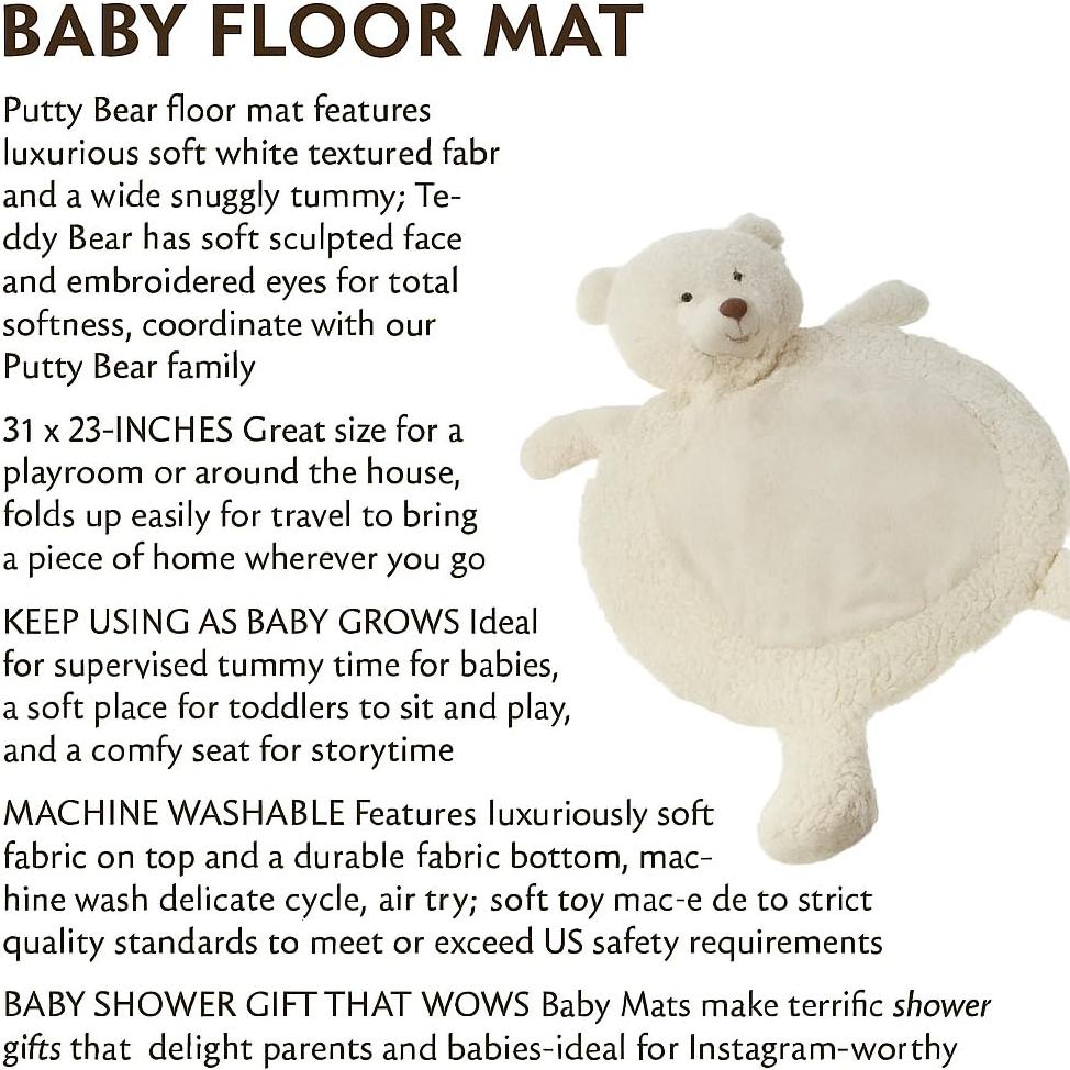 Alfombra para Bebés Mary Meyer Osito Crema 79x58 cm Acolchada