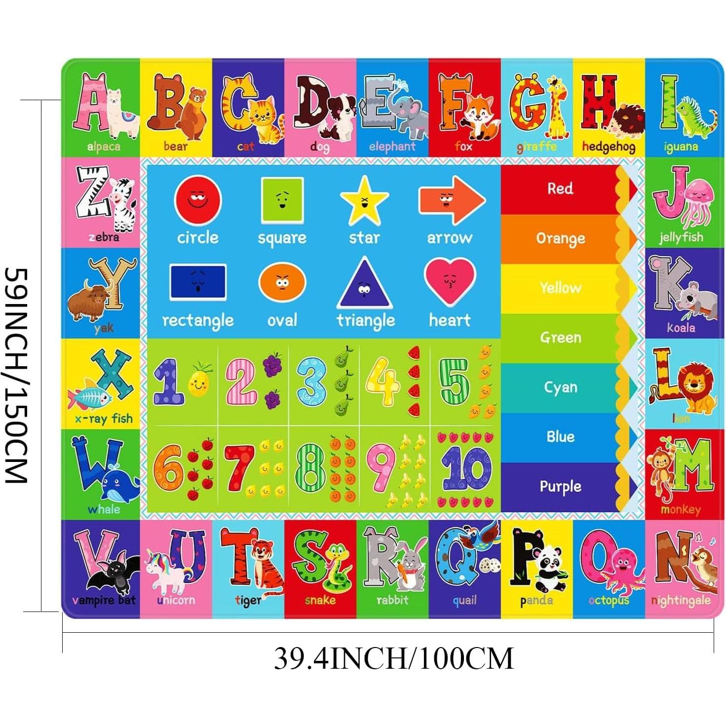 Alfombra ABC Yongjoy 150x100 cm Antideslizante para Niños