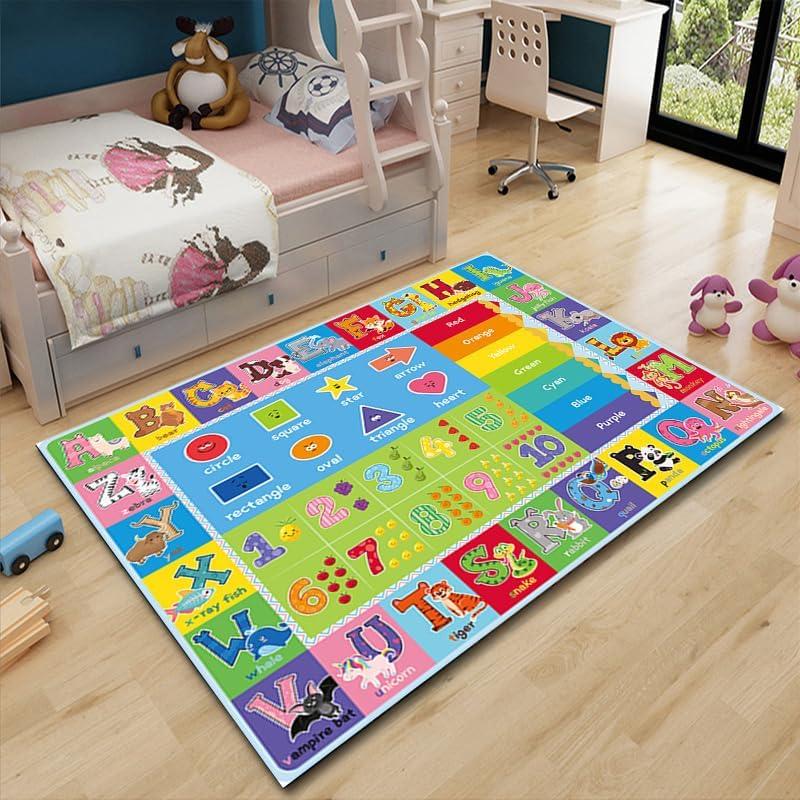 Alfombra ABC Yongjoy 150x100 cm Antideslizante para Niños