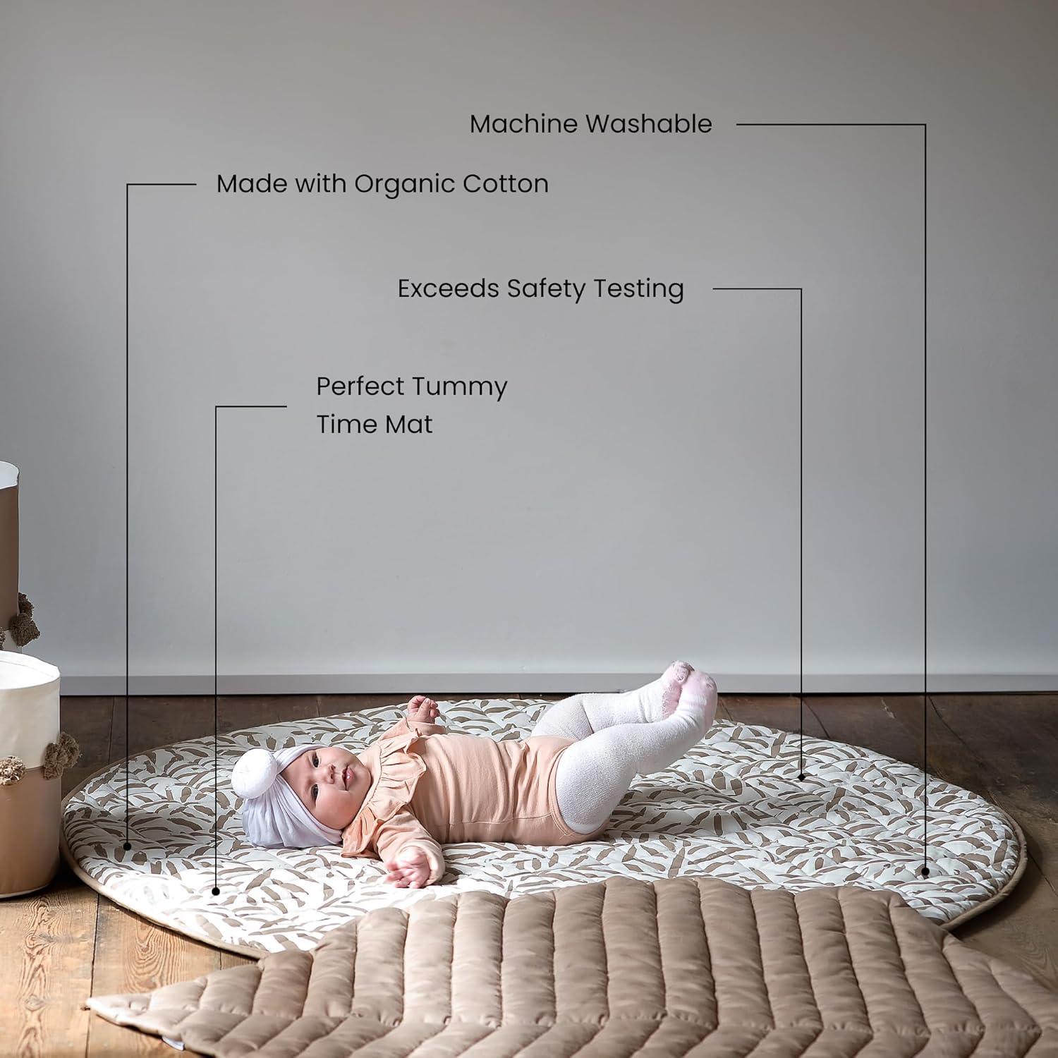 Alfombra de Juego Reversible Toddlekind 127x127cm Algodón Orgánico Beige