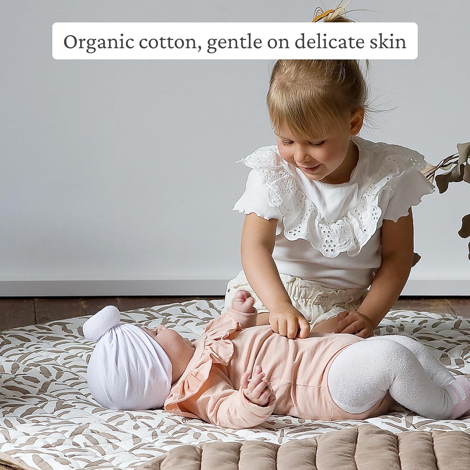 Alfombra de Juego Reversible Toddlekind 127x127cm Algodón Orgánico Beige