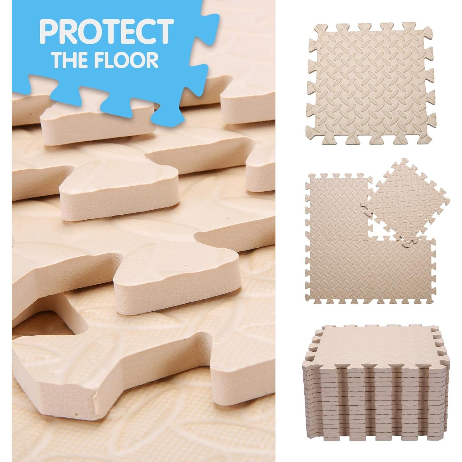 Alfombrilla de Juego de Espuma Coolcandy 16 Piezas Beige 1.02 cm
