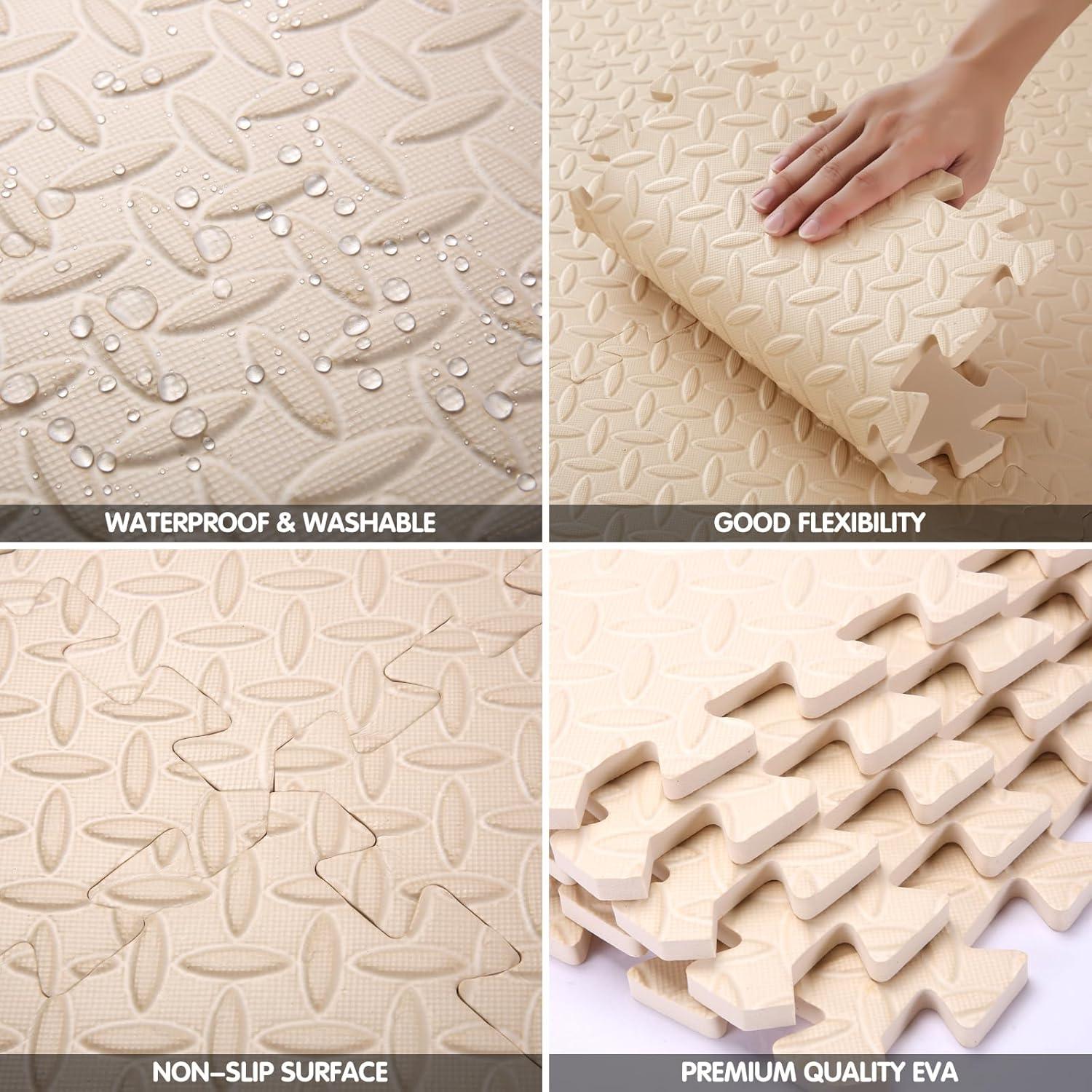 Alfombrilla de Juego de Espuma Coolcandy 16 Piezas Beige 1.02 cm