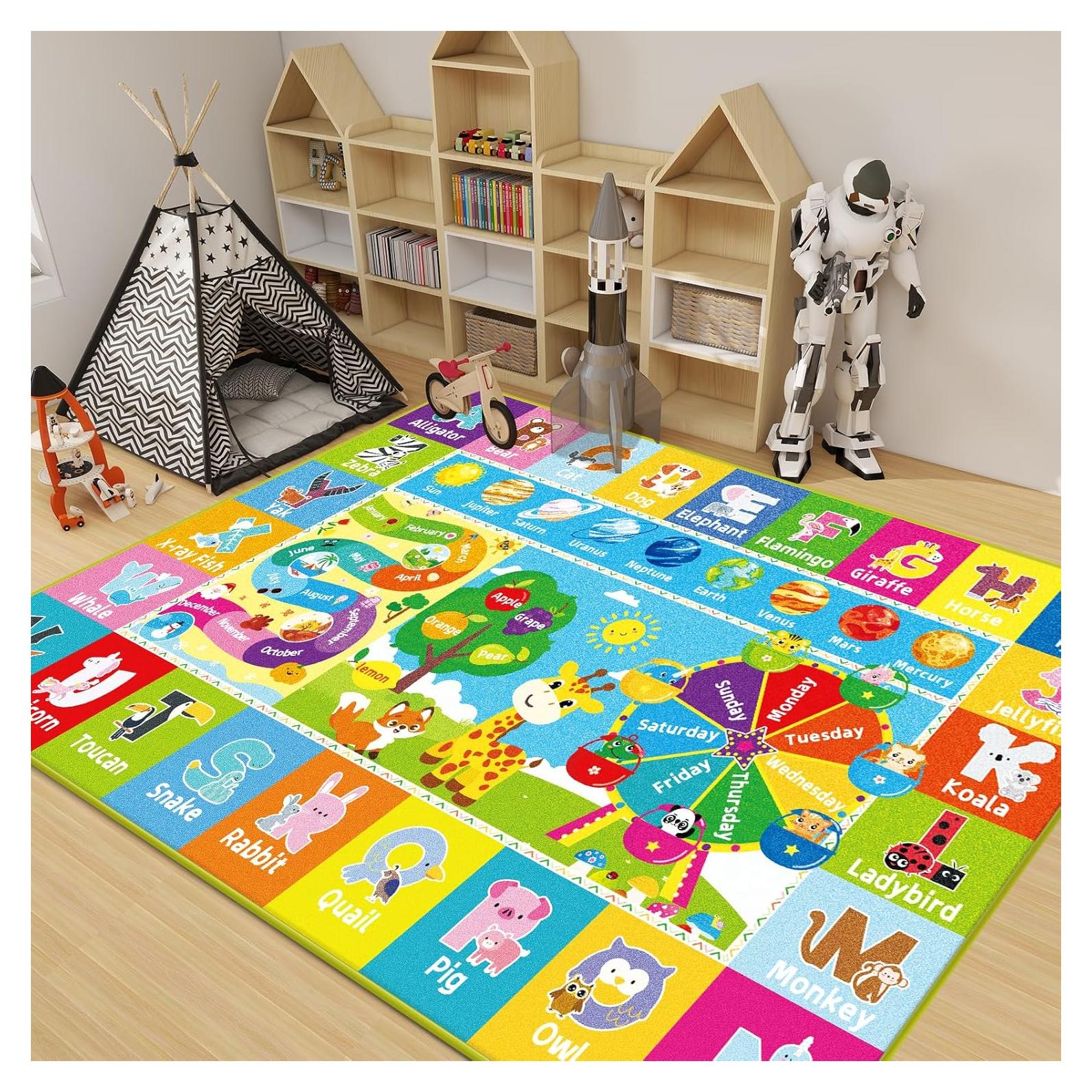 Alfombra Educativa DINSUMRUG Rueda de la Fortuna 1x1.52m