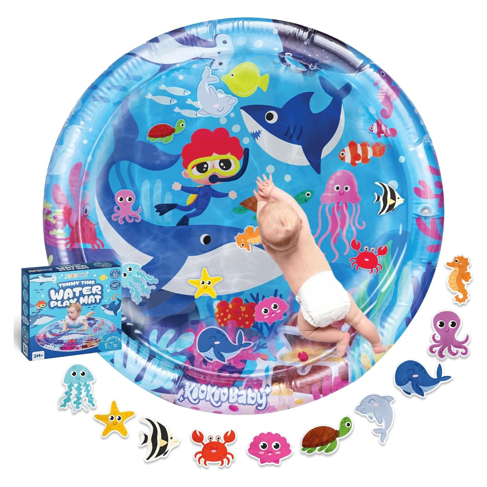 Alfombra de Agua KooKooBaby Extra Grande Ballena Azul