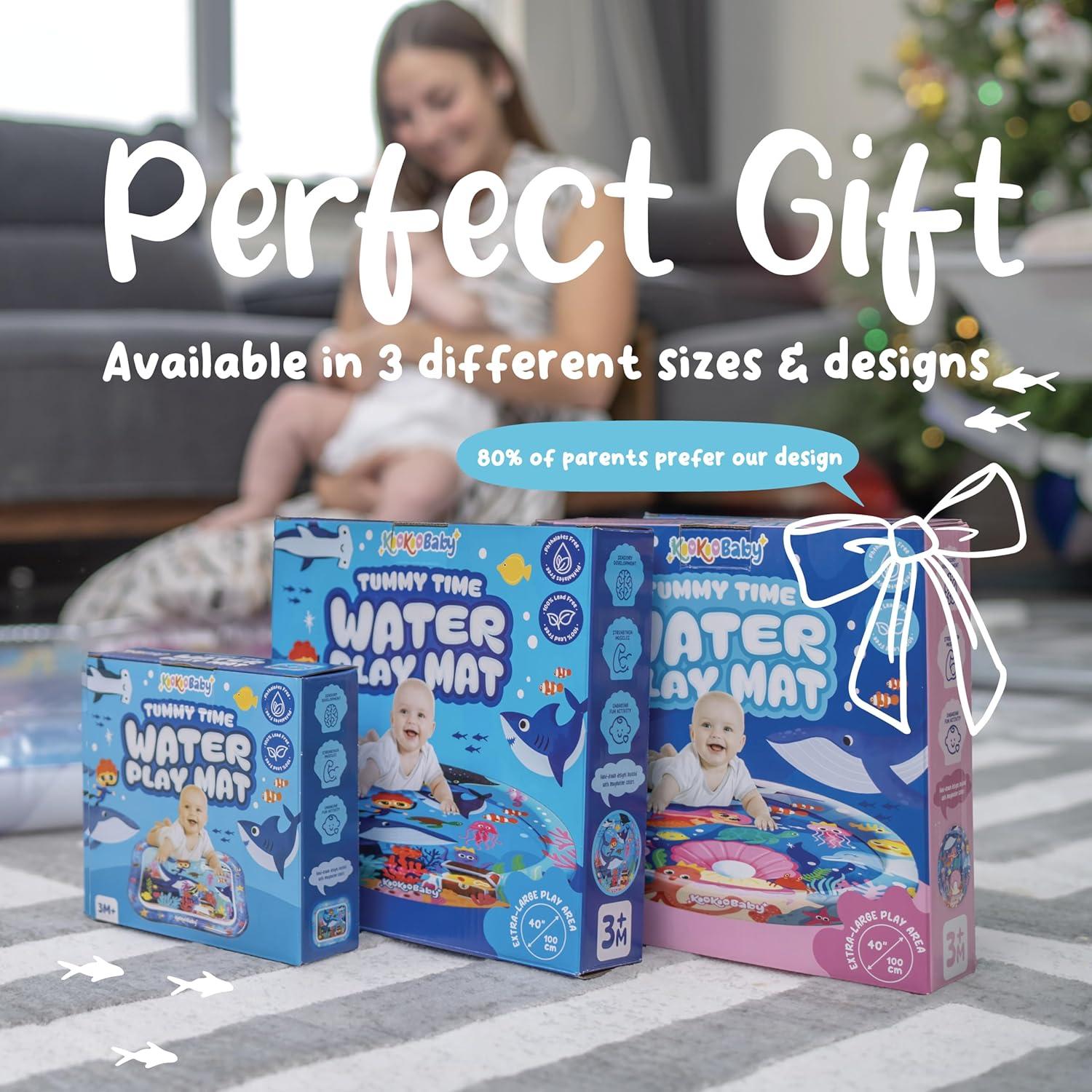 Alfombra de Agua KooKooBaby Extra Grande Ballena Azul