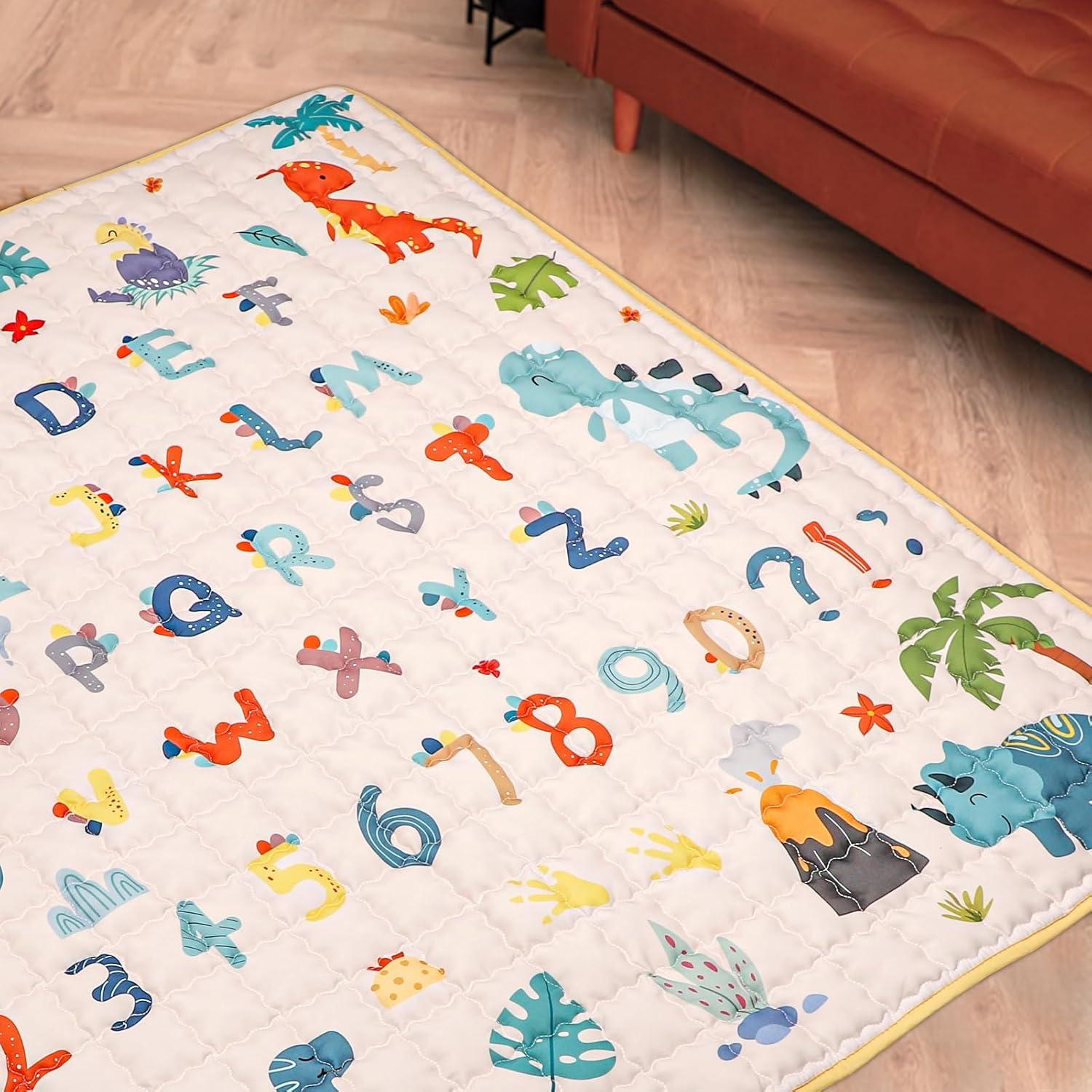 Alfombra de Juego Plegable JDT 127x127 cm Antideslizante Dinosaurio