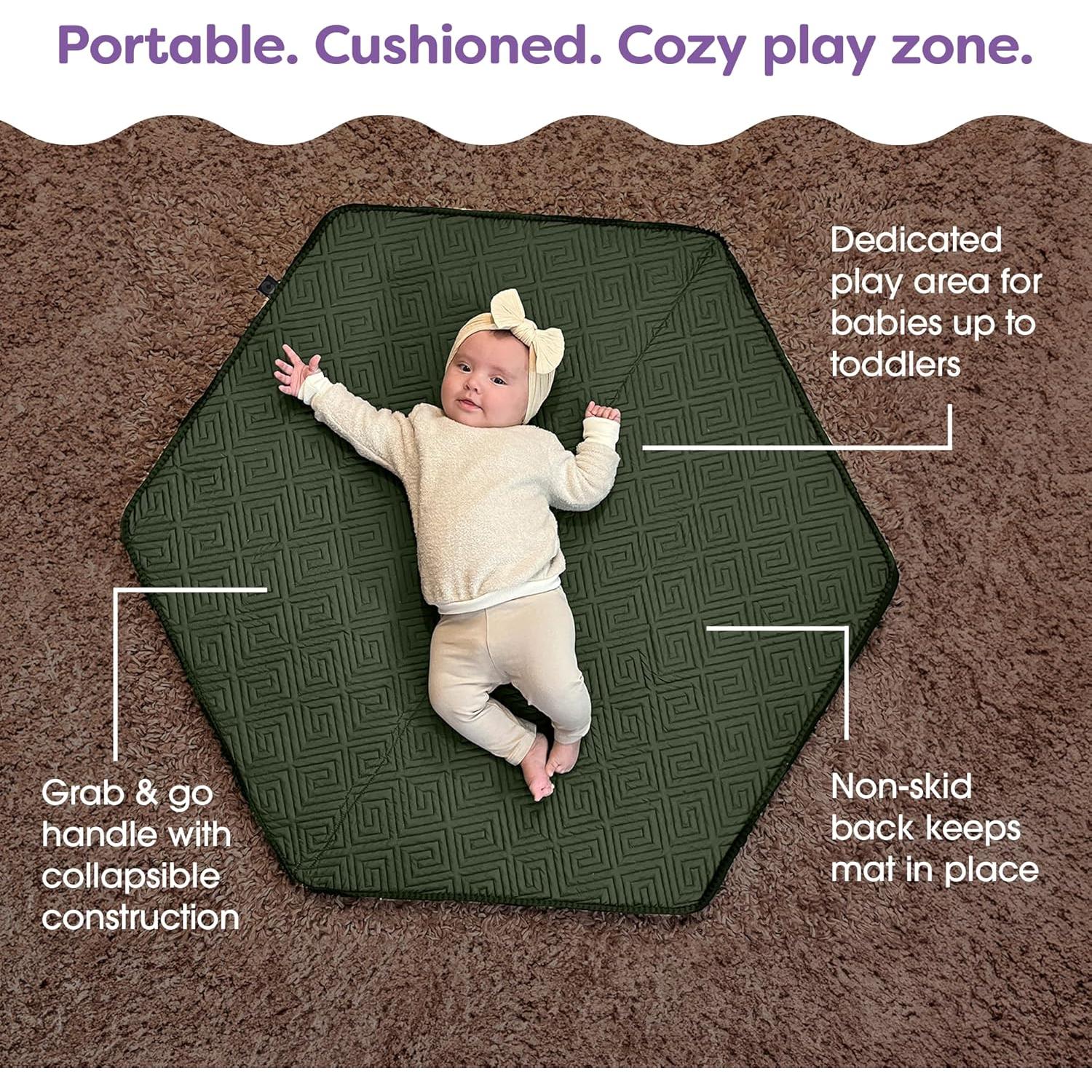 Alfombra de Juego Boppy Laberinto Musgo - Plegable y Antideslizante