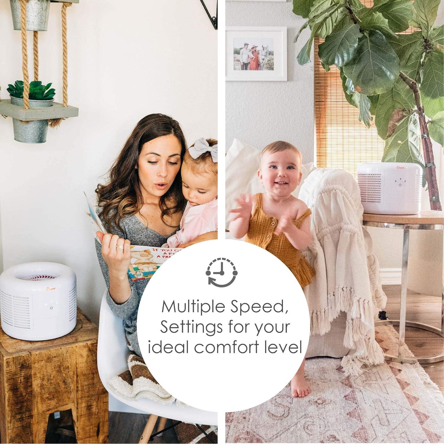 Purificador de Aire Crane HEPA 27.87 m² Silencioso Blanco