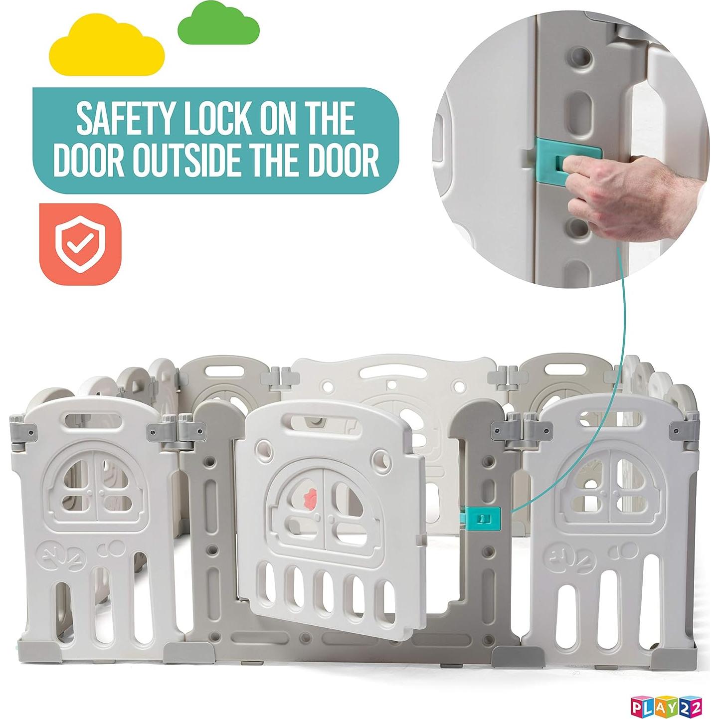 Parque Infantil Plegable Play22 - 14 Paneles 152.4 cm - Seguridad Niños