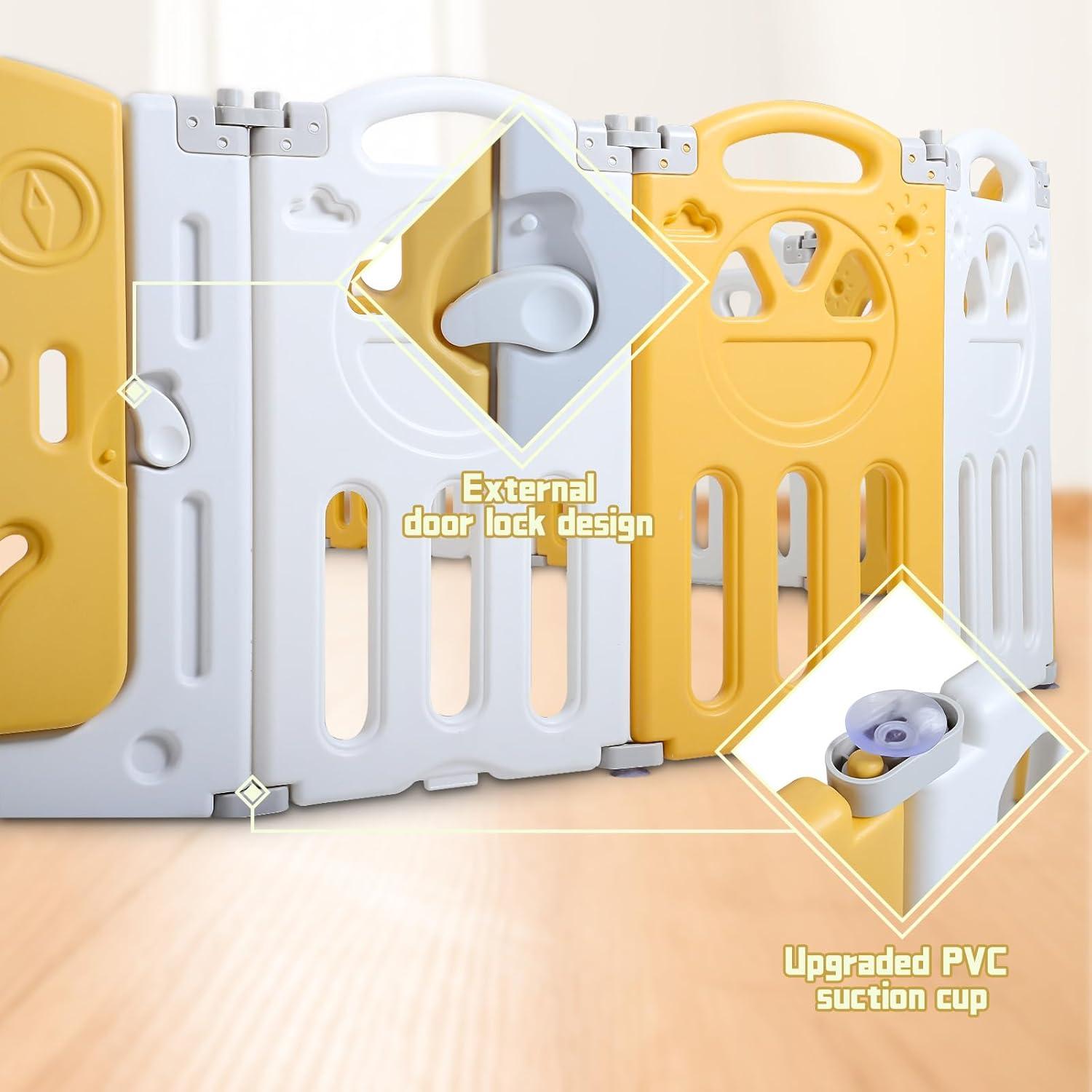 Parque Infantil Plegable FAHKNS 14 Paneles 175.8x175.8 cm