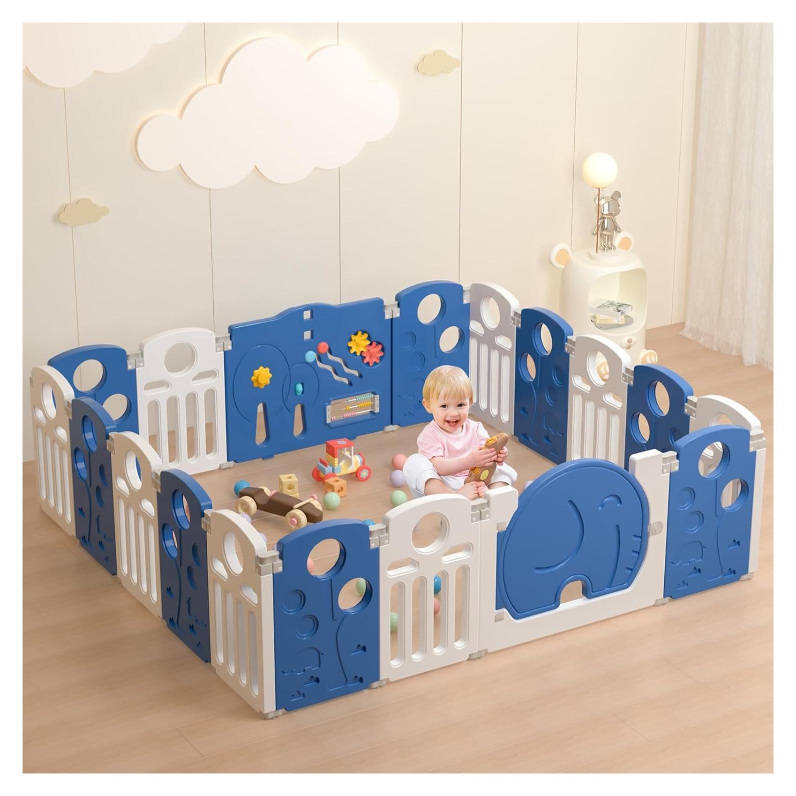 Parque Infantil 18 Paneles Azul - Área de Juego Segura