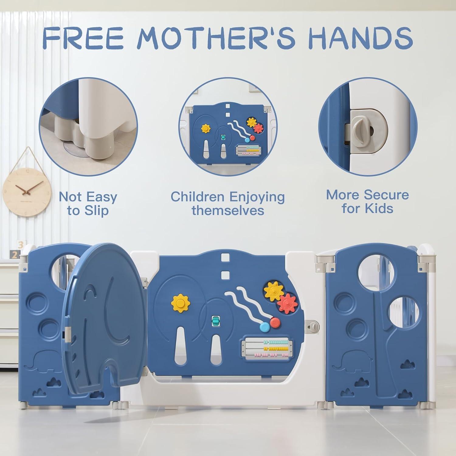 Parque Infantil 18 Paneles Azul - Área de Juego Segura