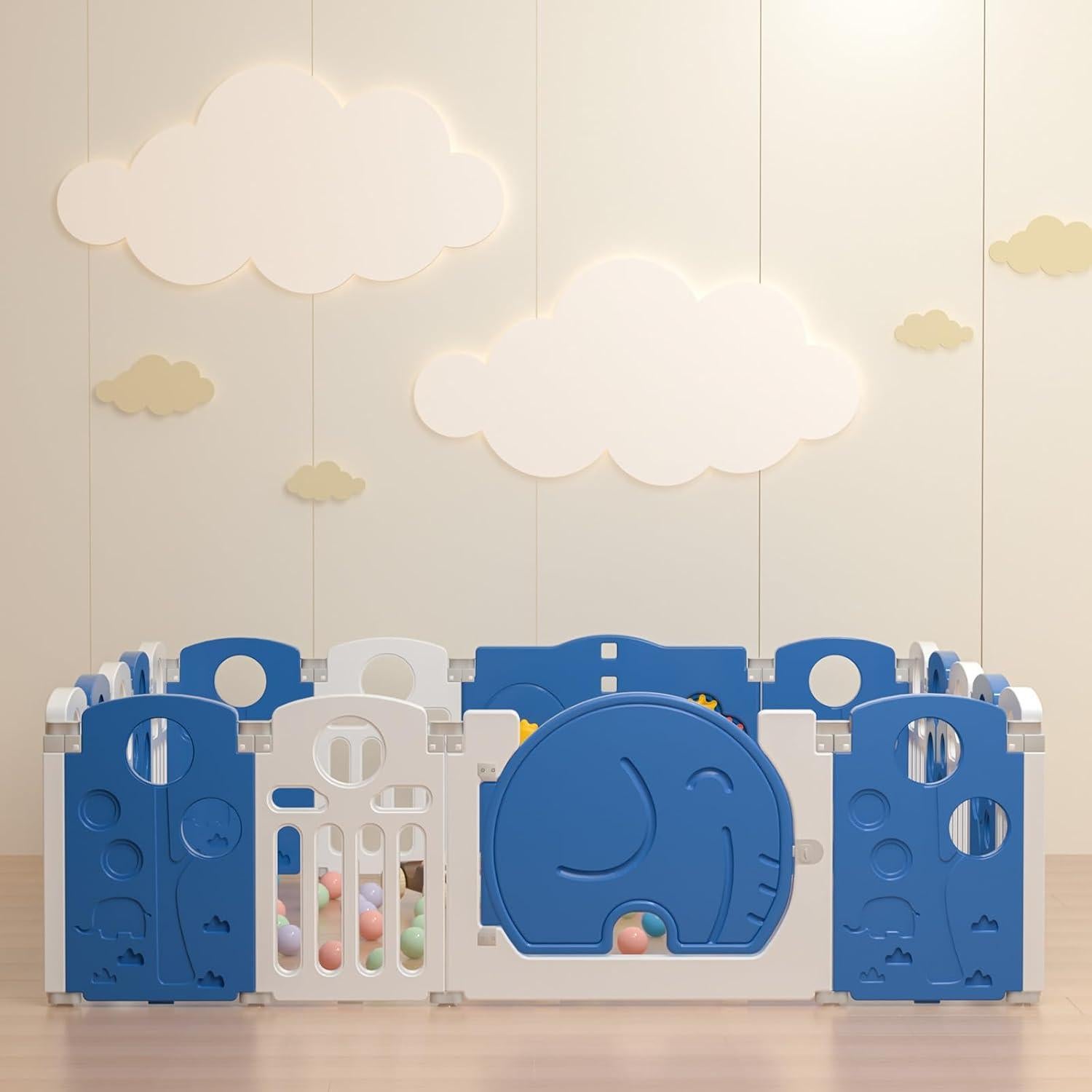 Parque Infantil 18 Paneles Azul - Área de Juego Segura