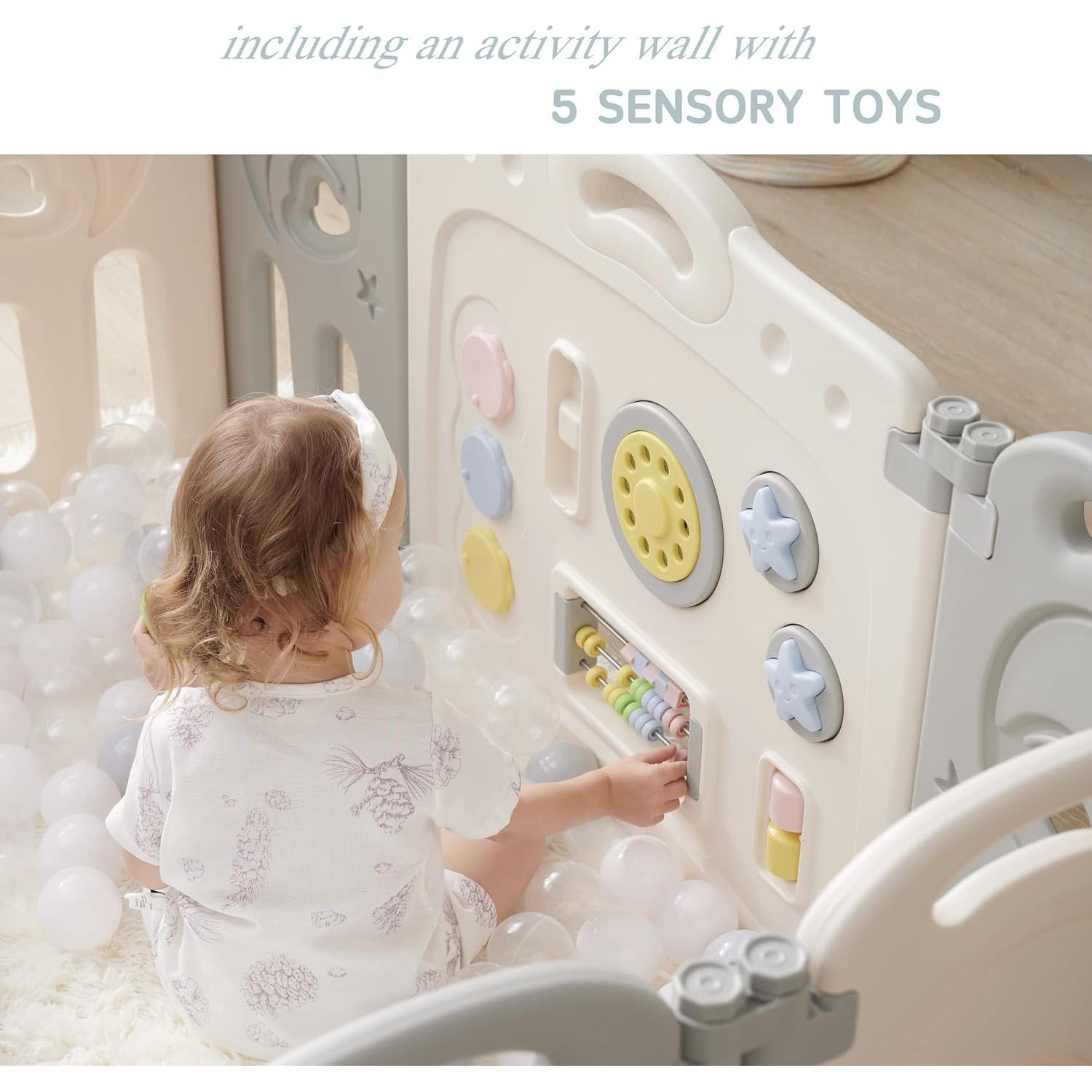 Castillo Nube Plegable Fortella para Bebés - Área de Juego Segura 14 Paneles