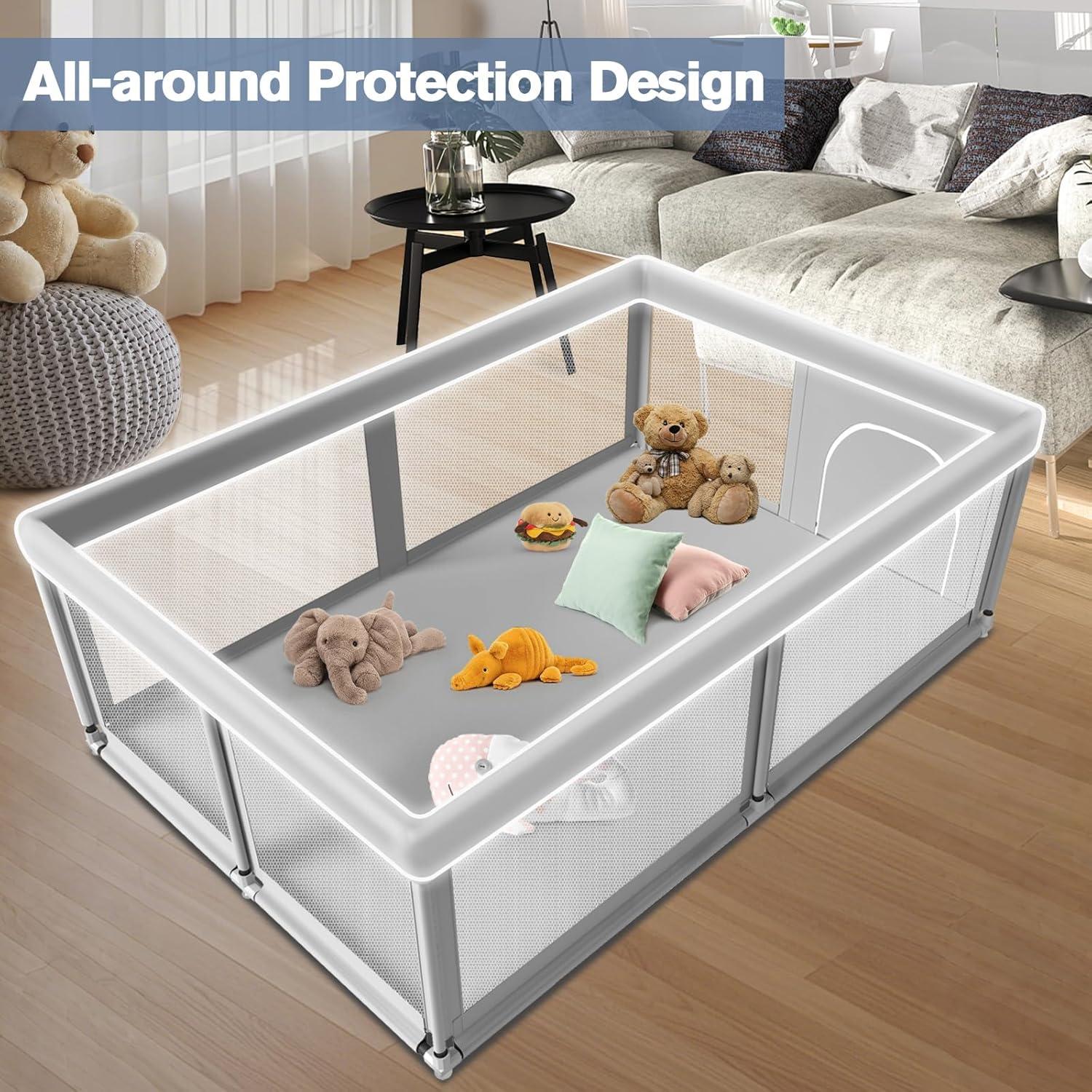 Parque Infantil Seguro YMS-RKWL-001 188x127 cm Gris