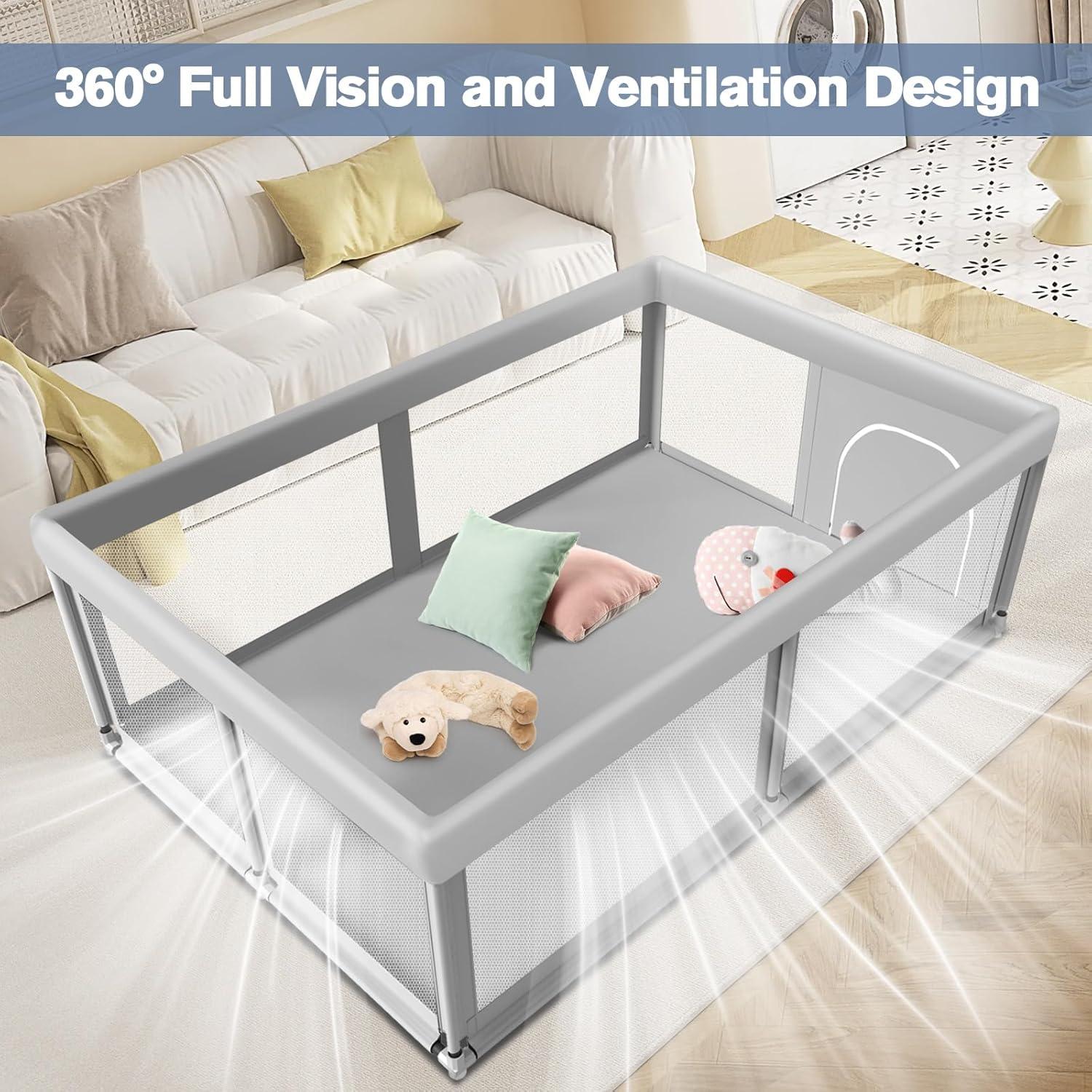 Parque Infantil Seguro YMS-RKWL-001 188x127 cm Gris