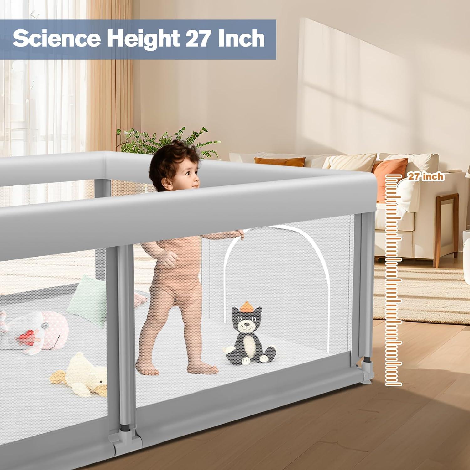 Parque Infantil Seguro YMS-RKWL-001 188x127 cm Gris