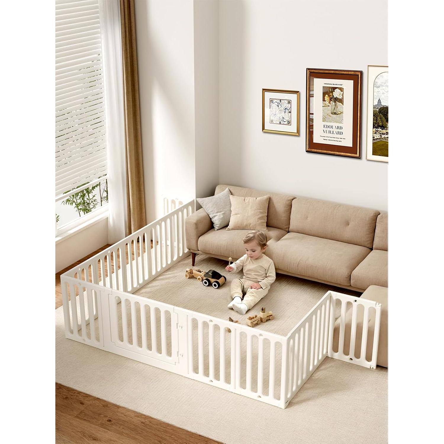 Parque de Juegos para Bebés VBABY 12 Paneles 168x130 cm