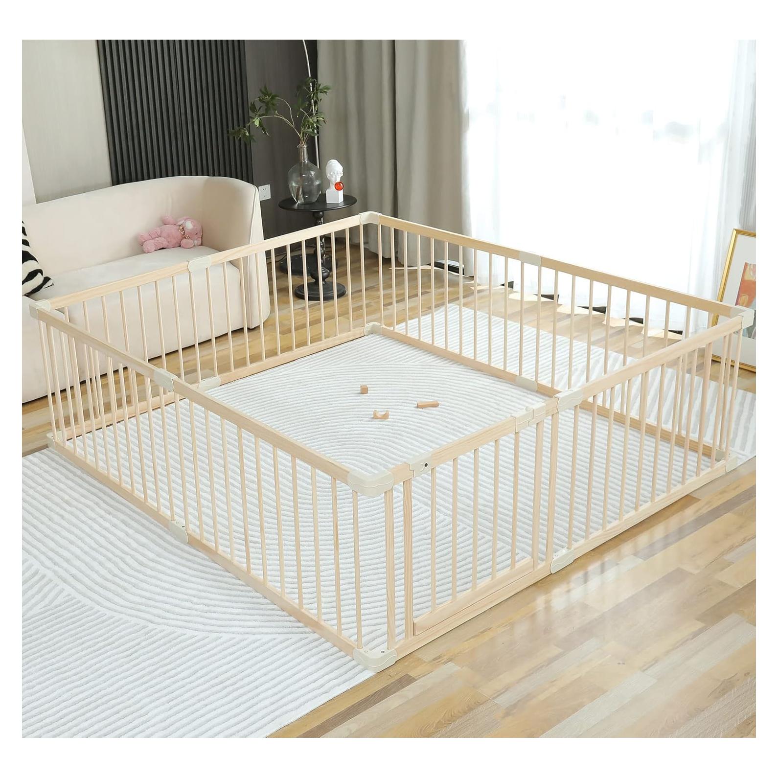 Parque Infantil de Madera Grande para Bebés 180x200 cm