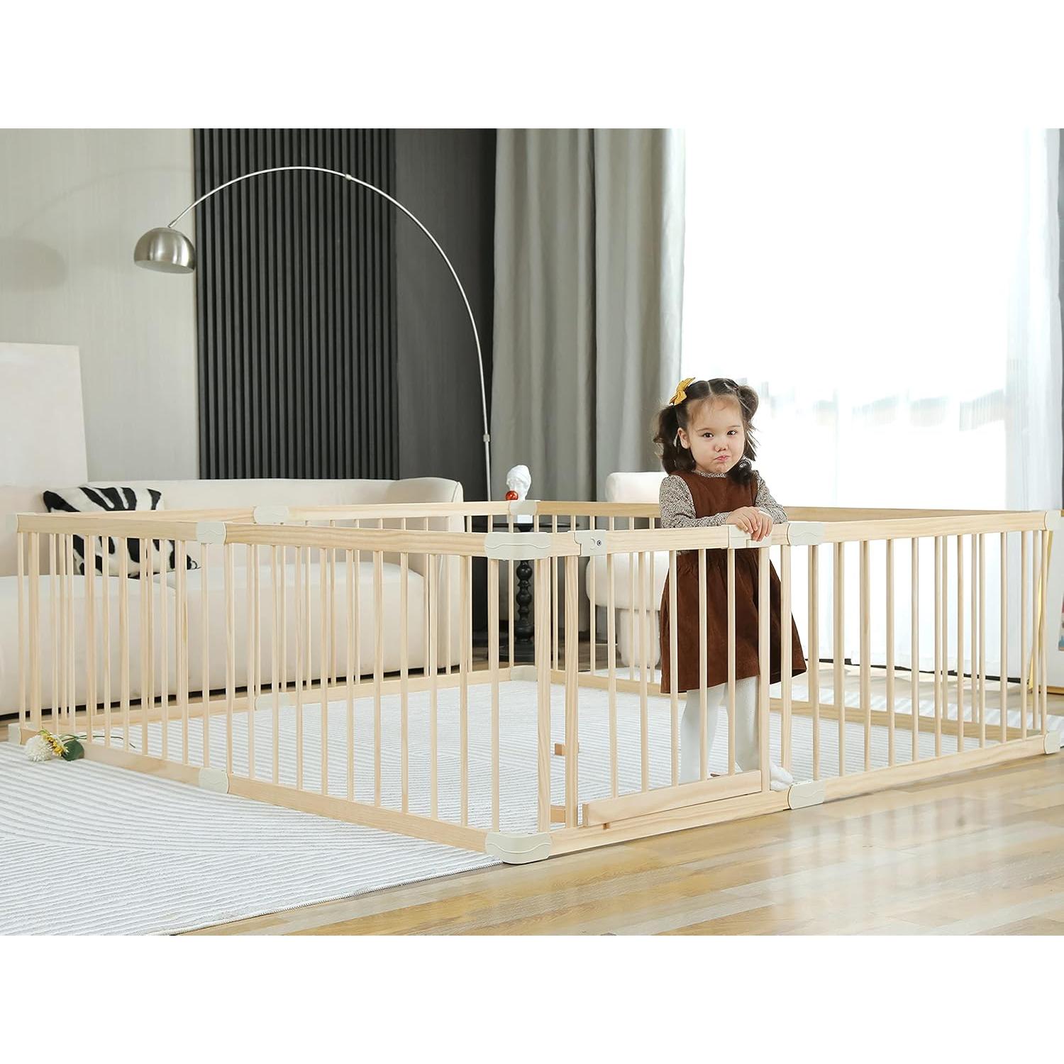 Parque Infantil de Madera Grande para Bebés 180x200 cm