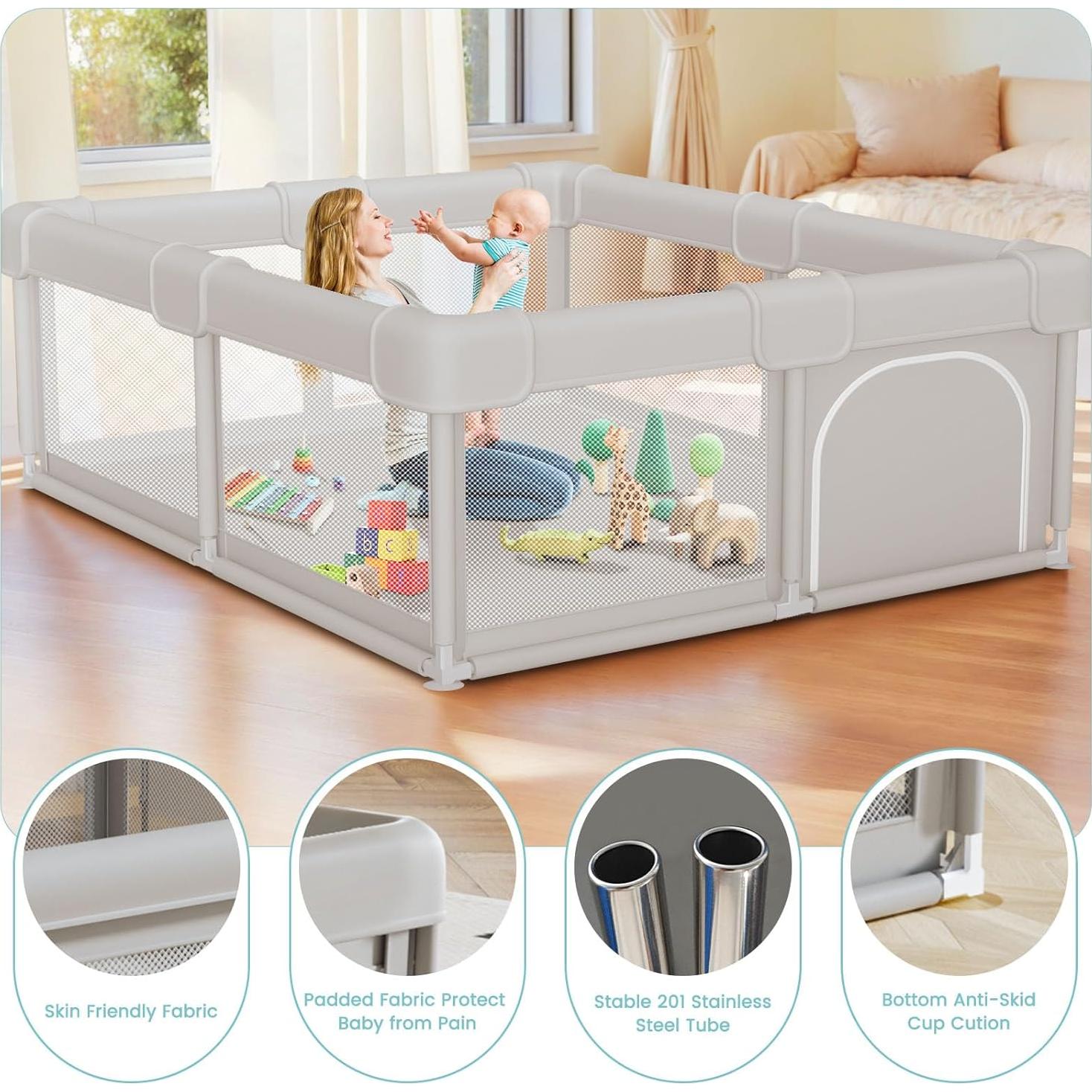 Parque Infantil Besuhot 50x50 Pulgadas Seguro para Bebés