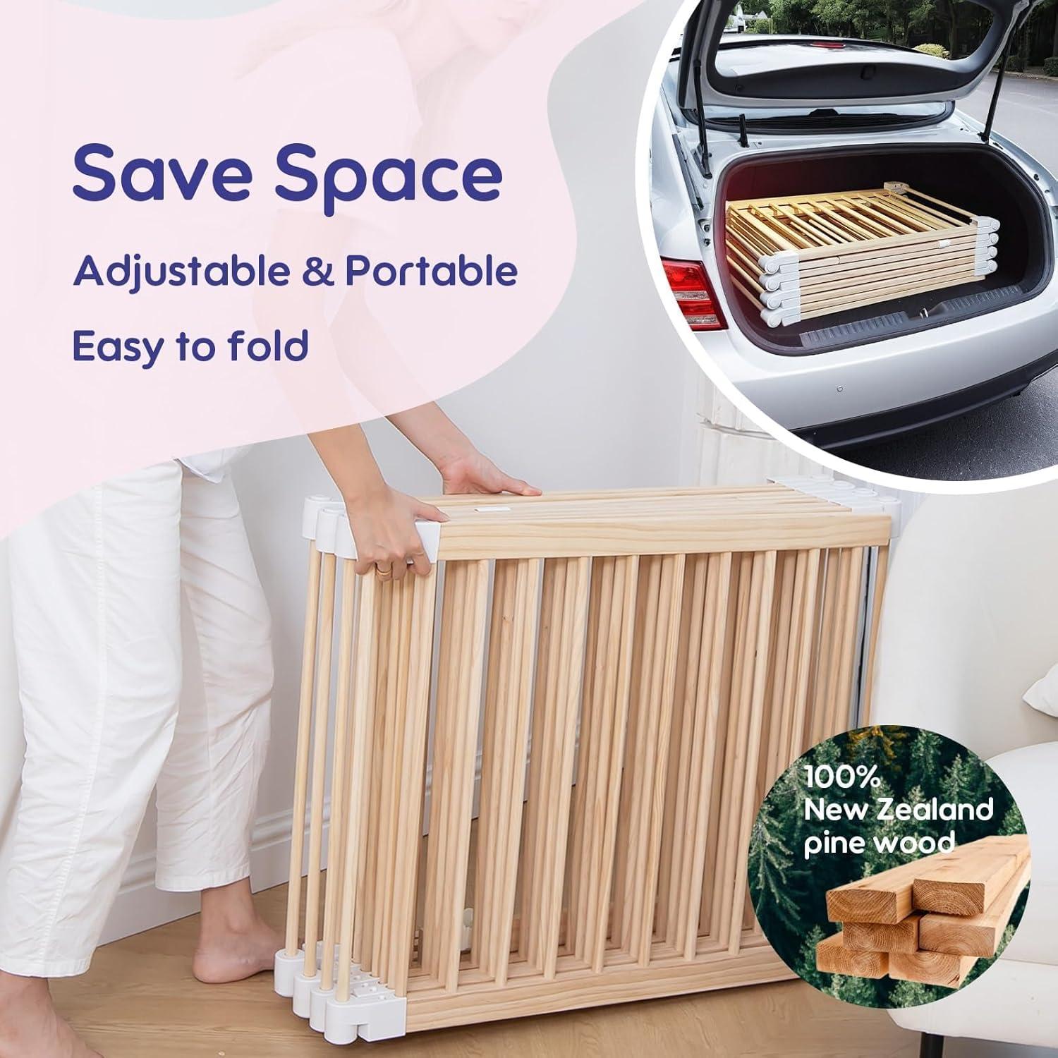 Parque Infantil Plegable de Madera CK-PLAYPEN01 160x160 cm