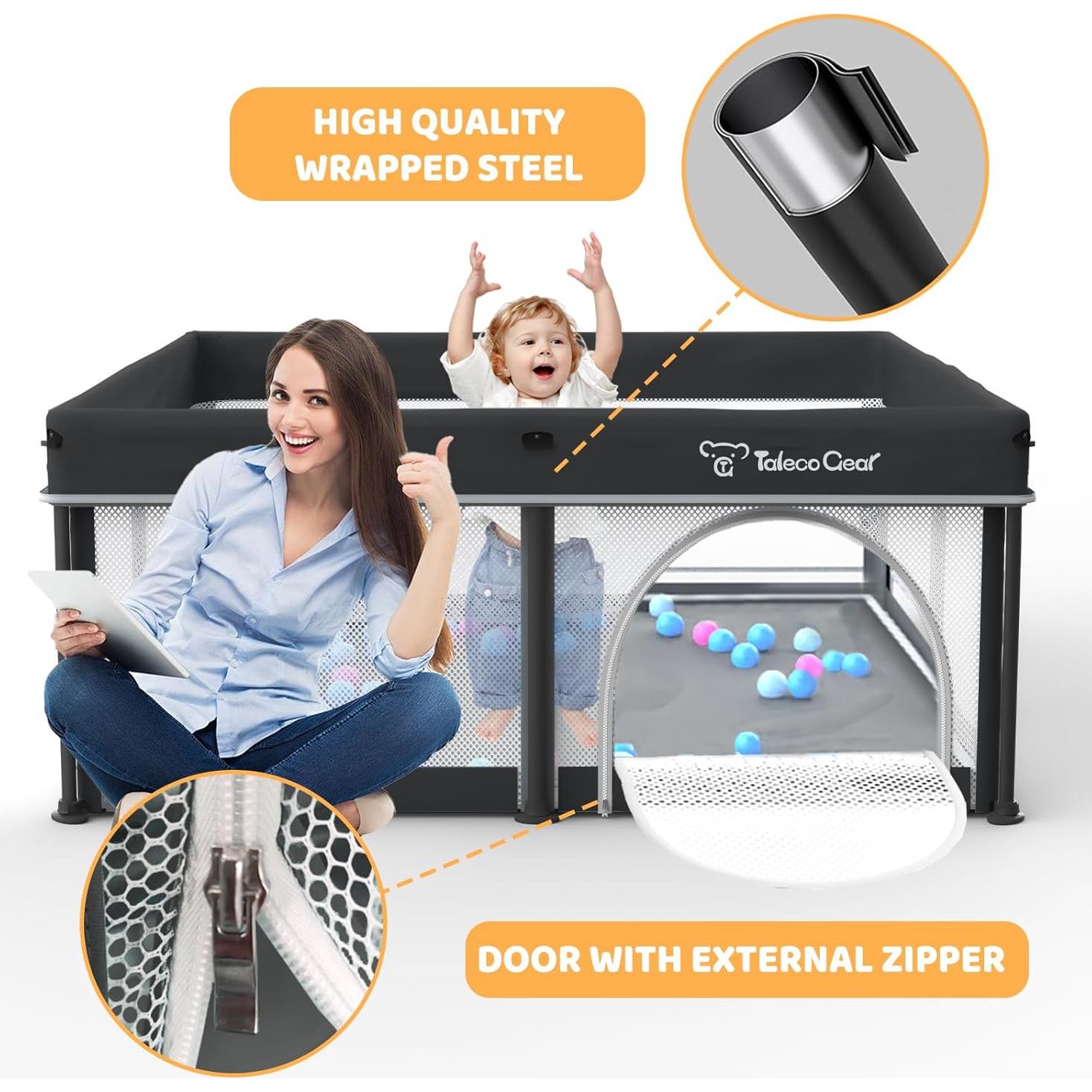 Corralito Plegable Taleco Gear 127x127cm con Pelotas