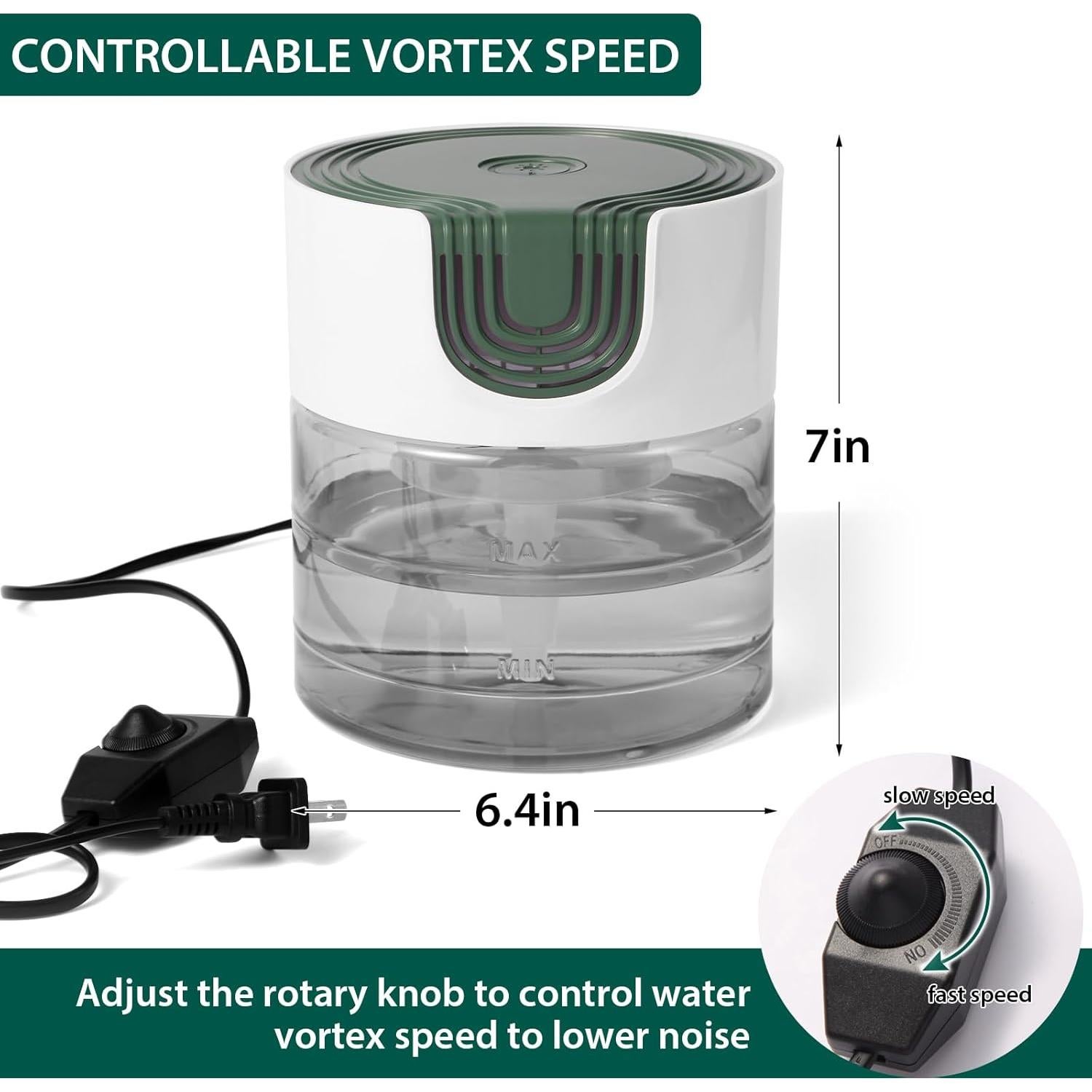 Purificador de Aire de Agua Oxyvana Verde 1300ml Silencioso