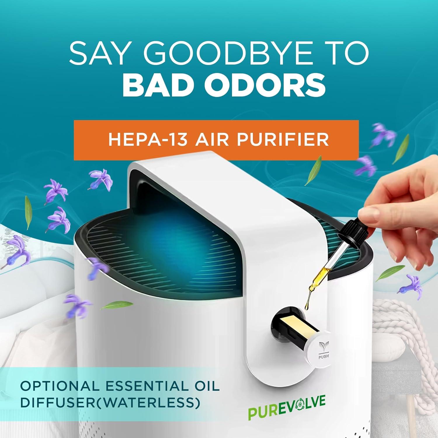 Purificador de Aire HEPA-13 PUREVOLVE H250 para Habitaciones Grandes