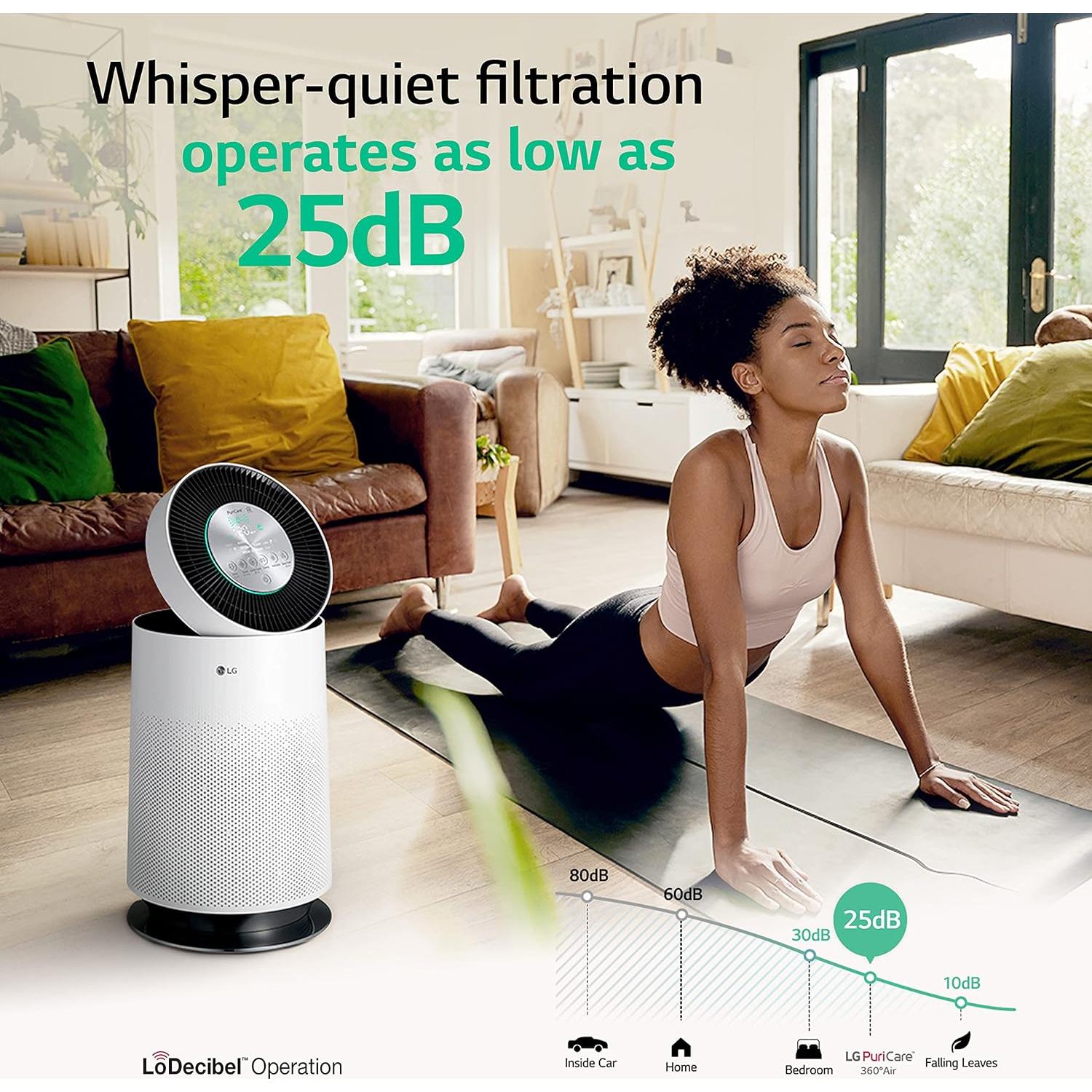 Purificador de Aire LG PuriCare AS330DWR0 360° Wi-Fi 28.8 m² Blanco