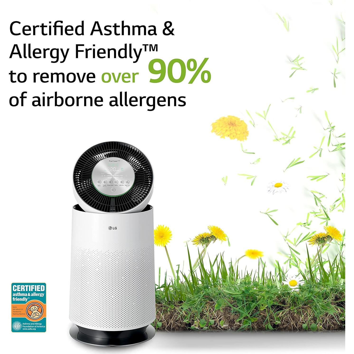 Purificador de Aire LG PuriCare AS330DWR0 360° Wi-Fi 28.8 m² Blanco