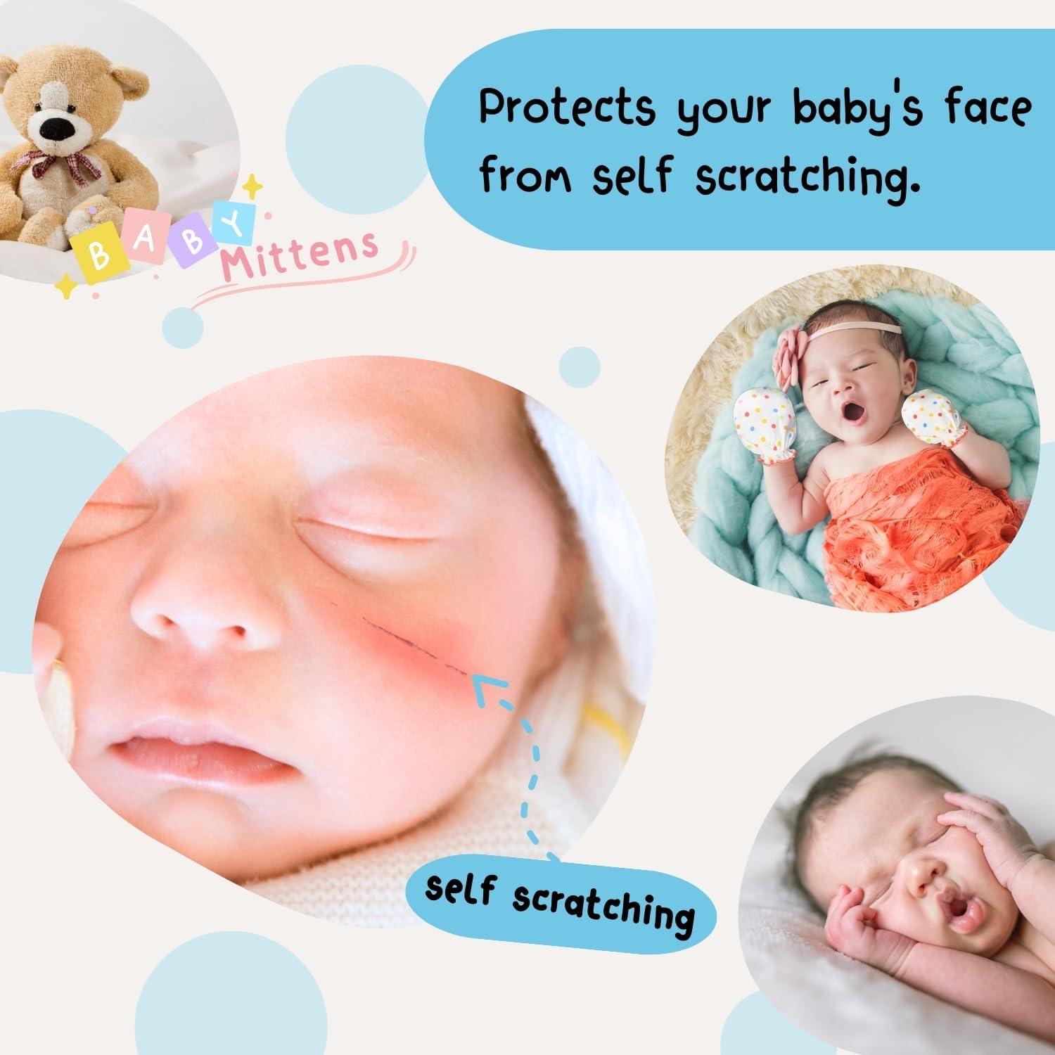 Manoplas RATIVE 100% Algodón para Bebés 0-6 Meses