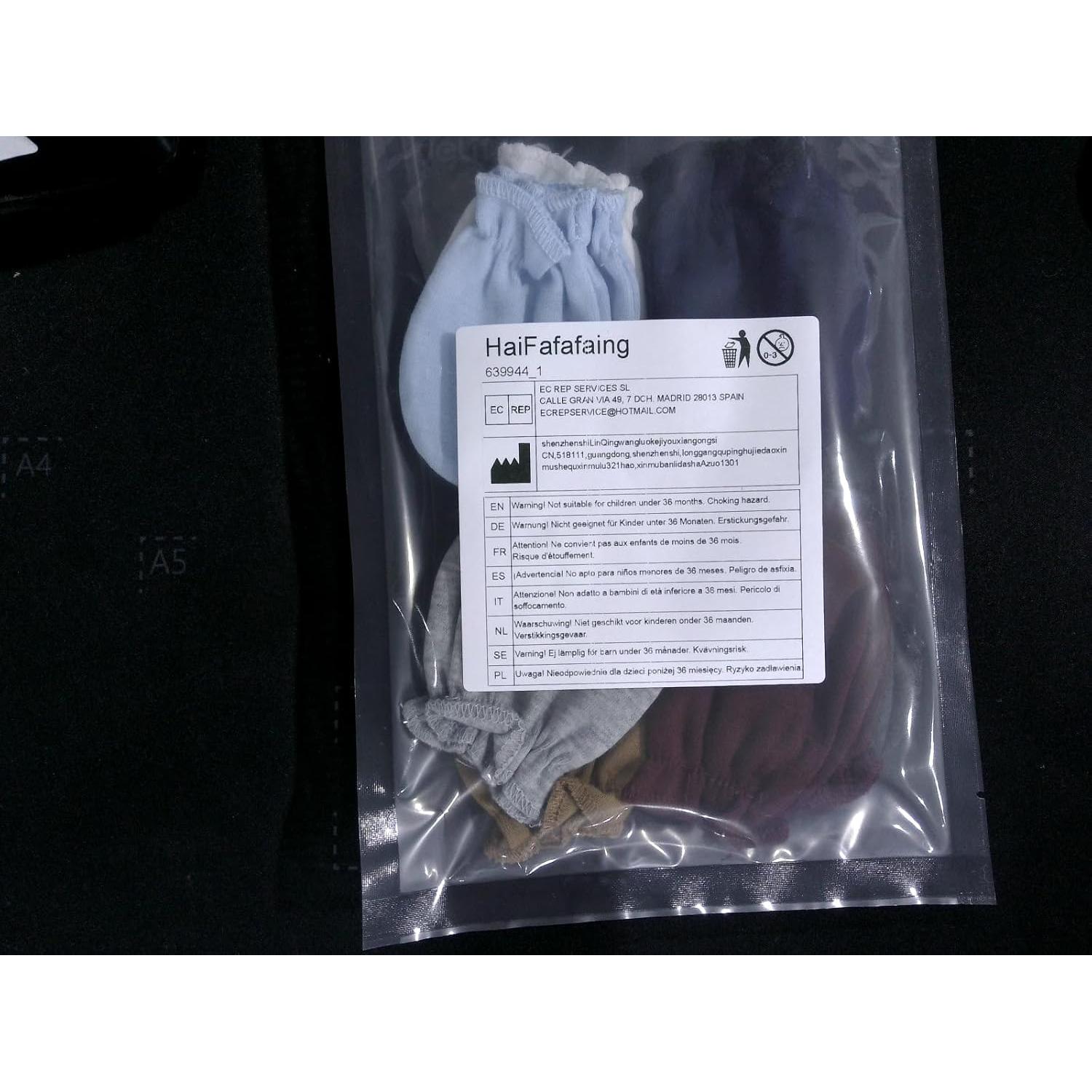 8 Pares de Manoplas para Bebés Recién Nacidos Algodón 0-6 Meses