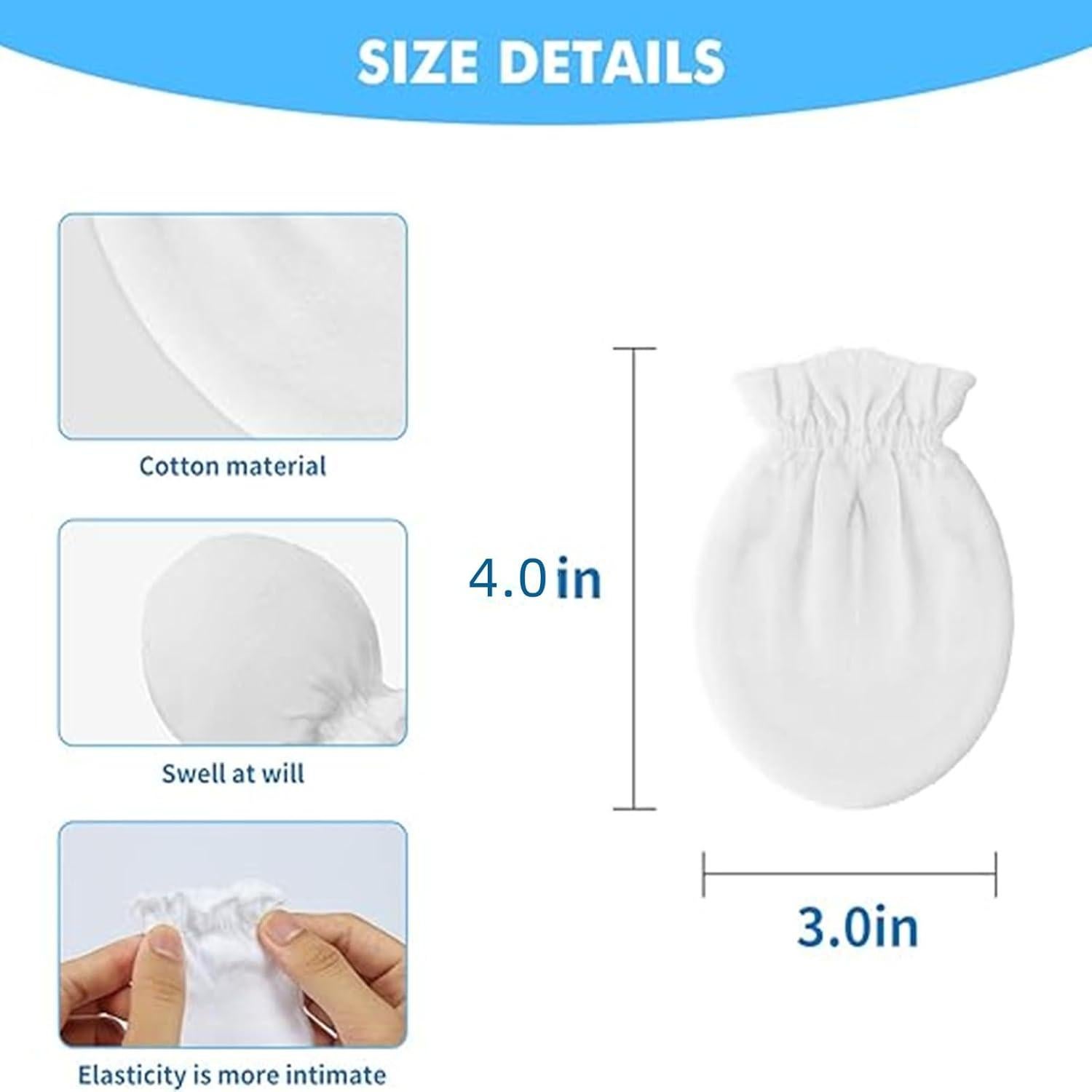 12 Pares Manoplas para Bebés Liwely 100% Algodón Unisex