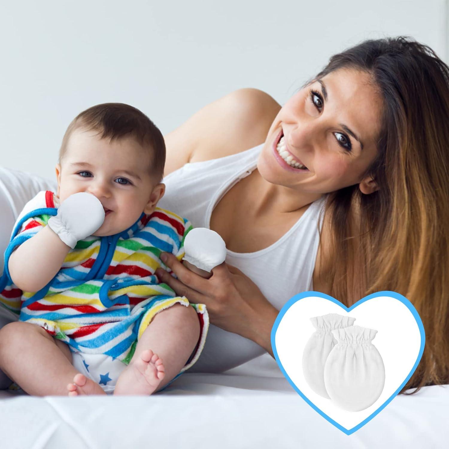 12 Pares Manoplas para Bebés Liwely 100% Algodón Unisex