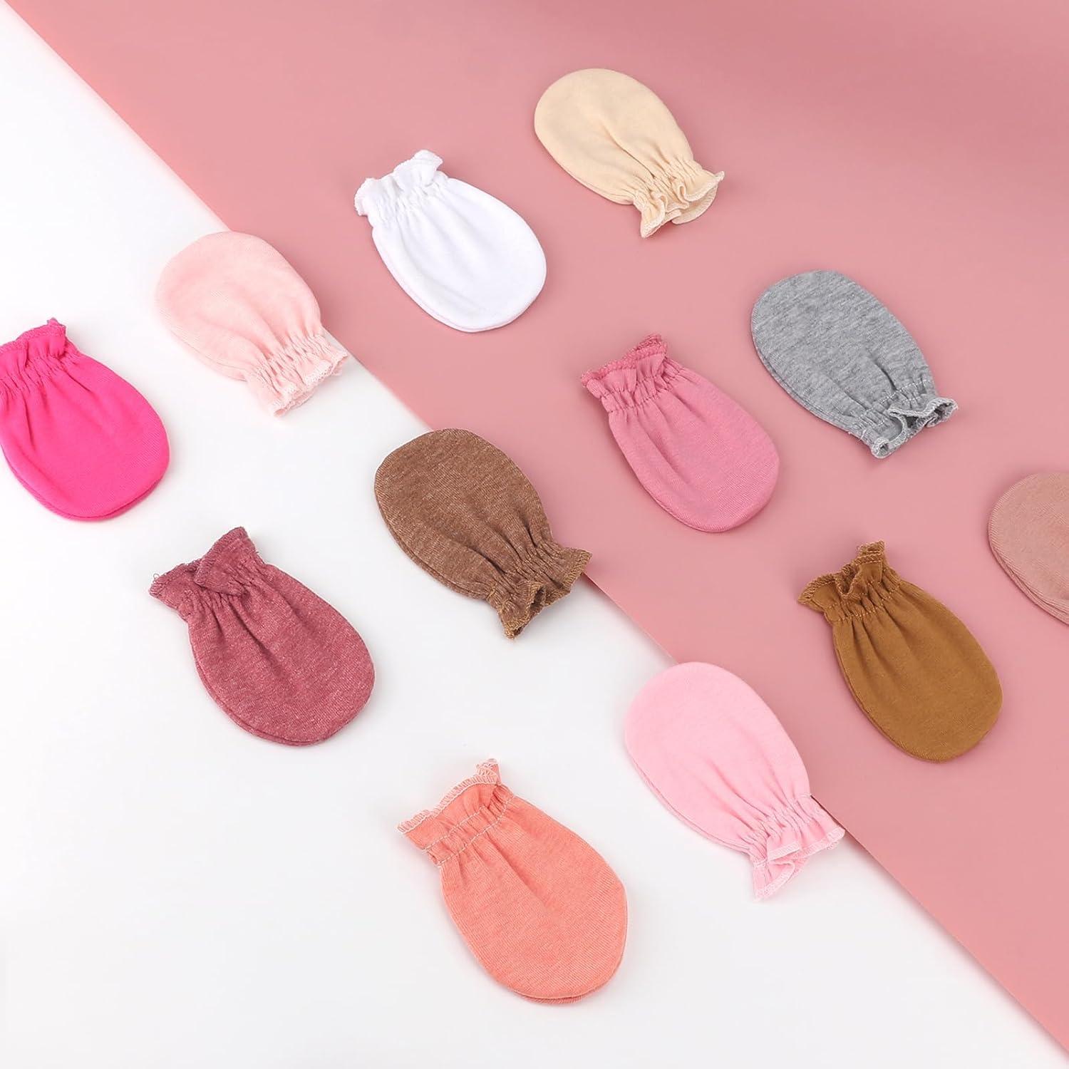 BQUBO 12 Pares Manoplas Bebé Algodón 0-6 Meses Sin Rasguños